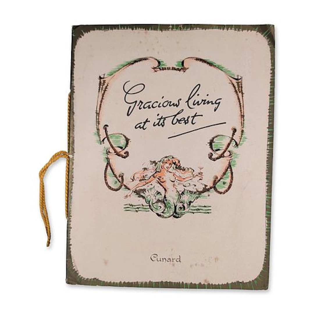 Cunard Line Mid-Century Travel Brochure Gracious Living