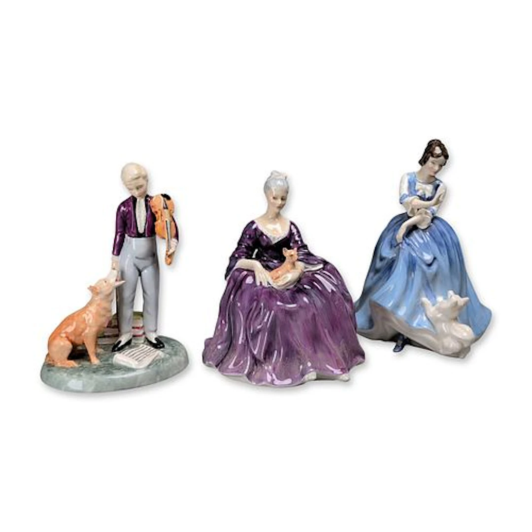 3pc Royal Doulton Bone China Figurines