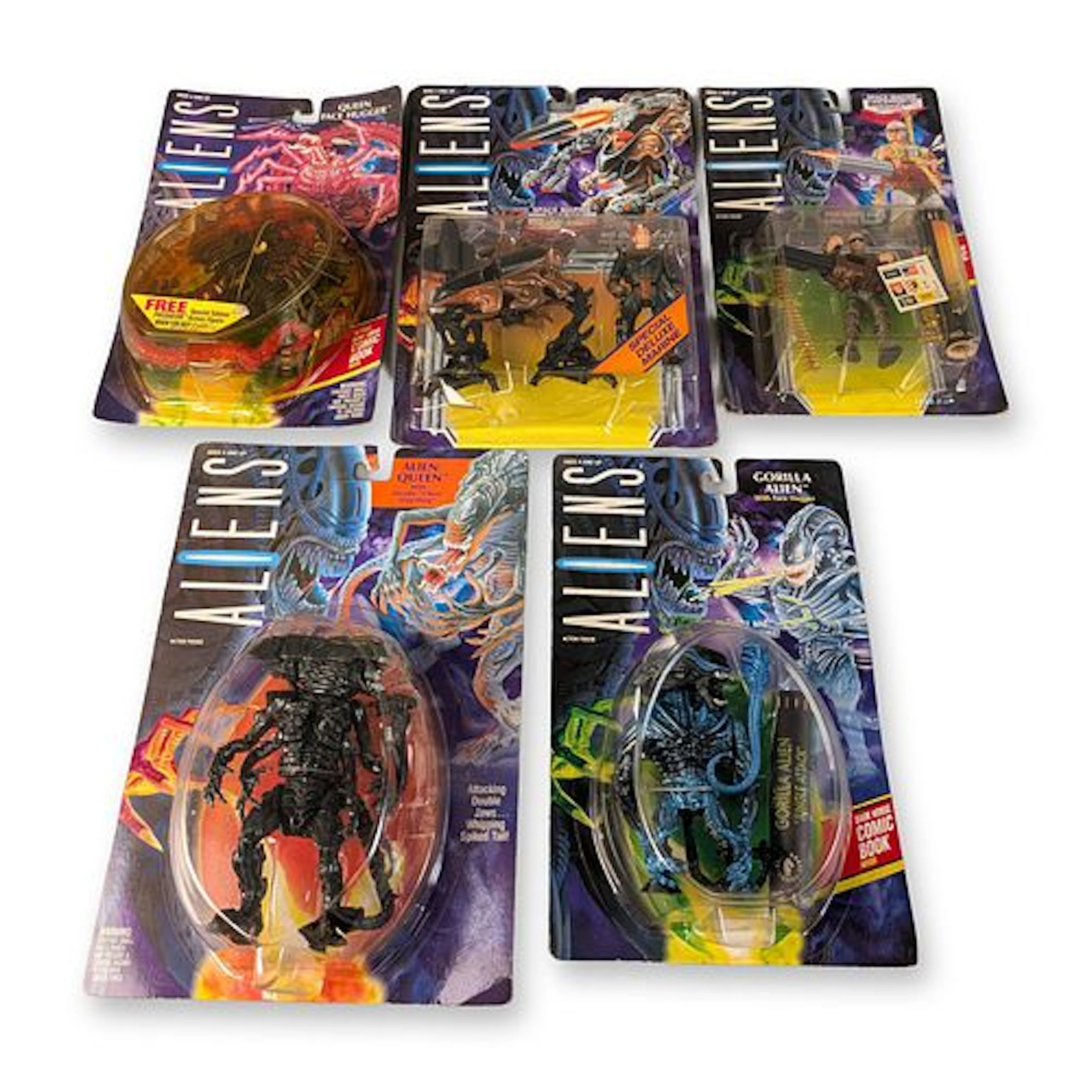 5pc Kenner Aliens Series Plastic Action Figurine Collection