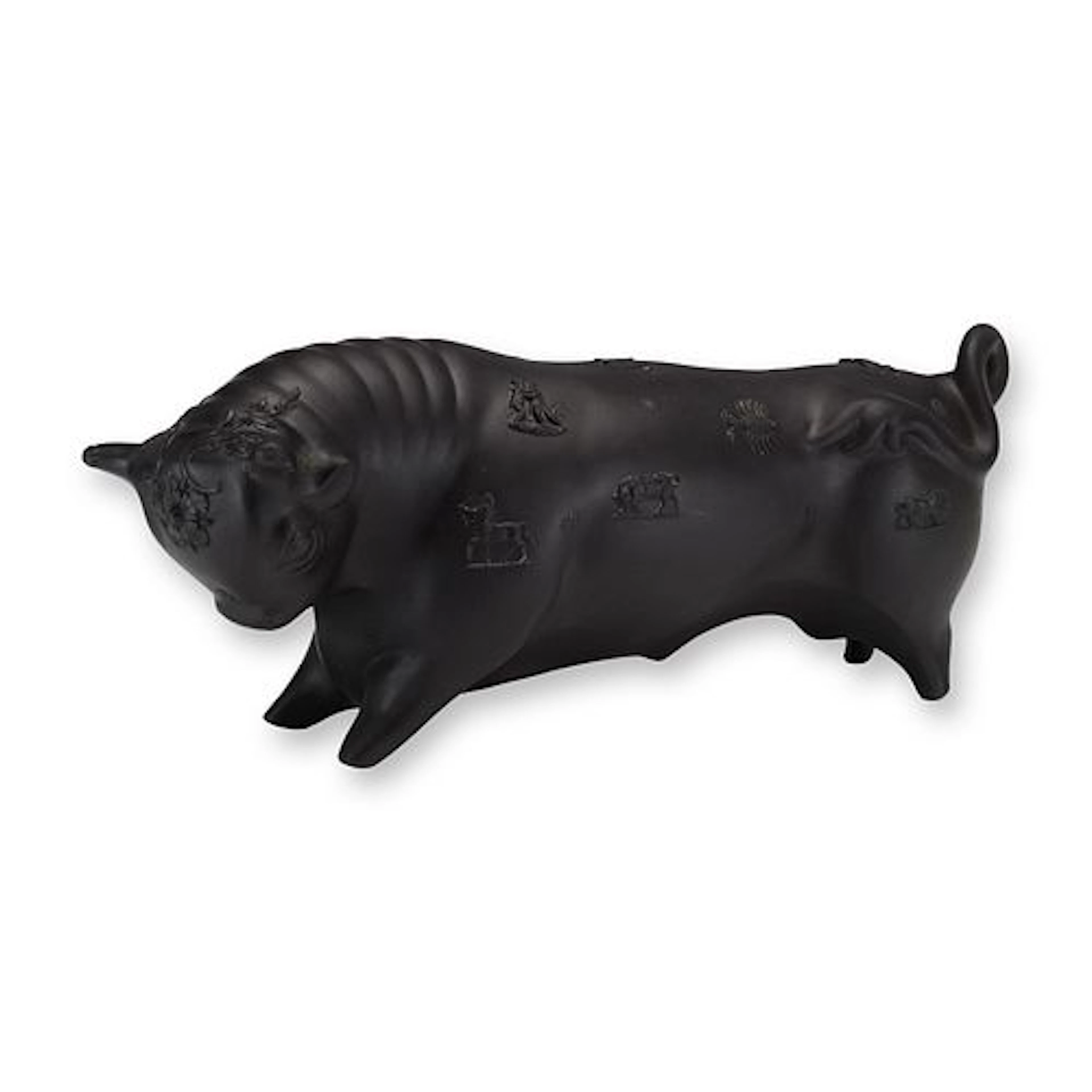 Wedgwood by Arnold Machin Black Basalt Zodiac Taurus the Bull Figurine