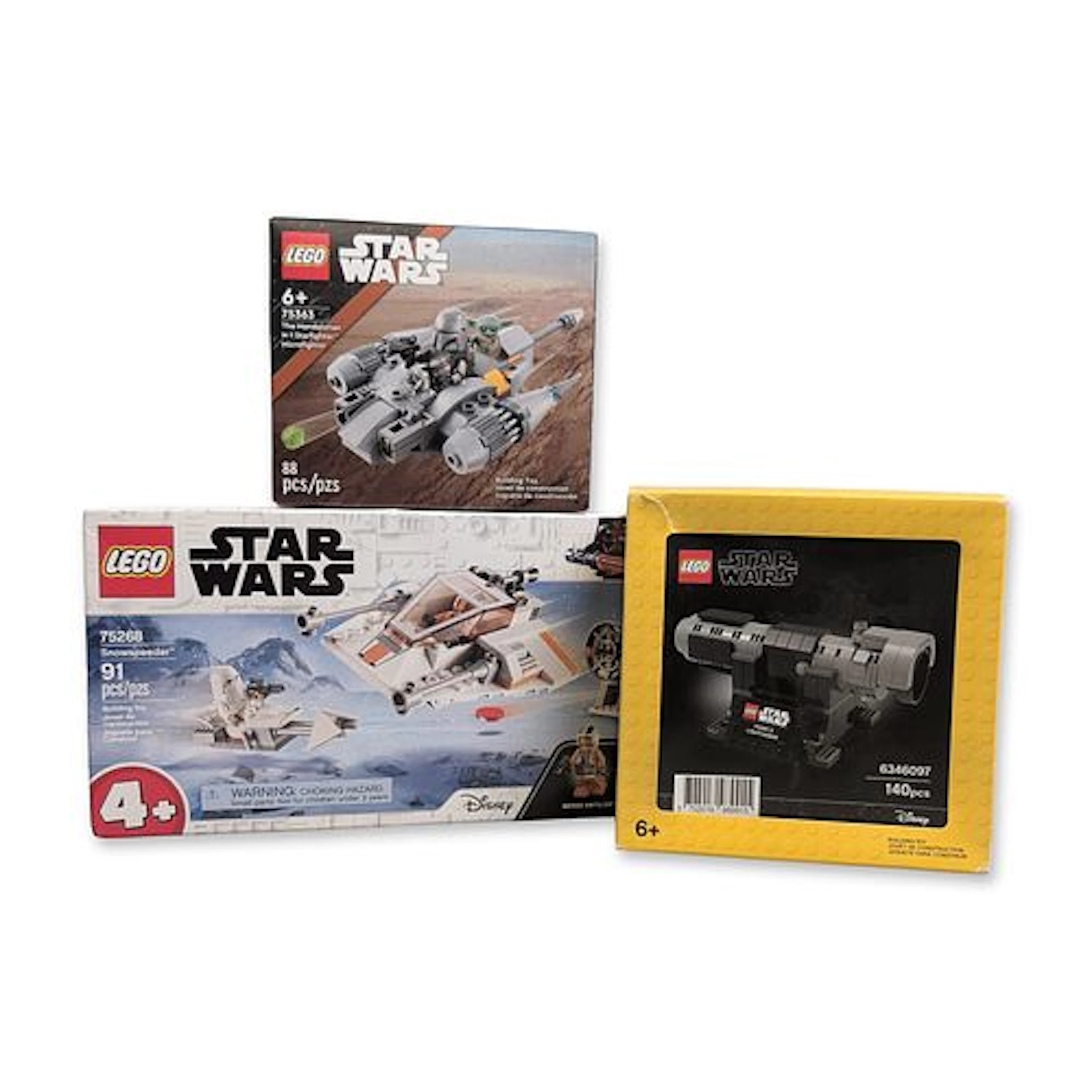 3pc LEGO Star Wars Building Set Collection - 75268, 75363 & Yoda's Lightsaber