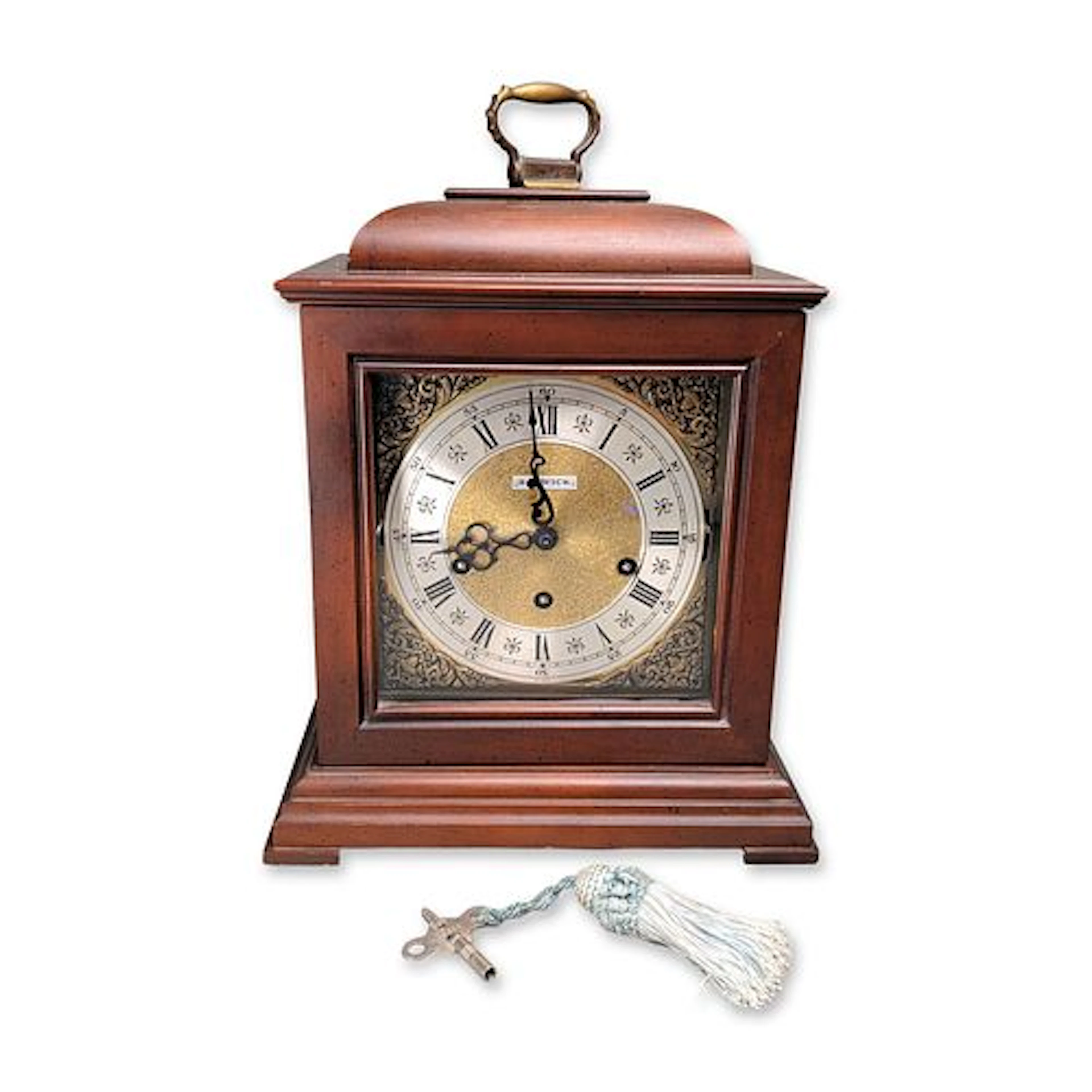 Barwick Clocks Mahogany Finish Triple Chime Bracket Clock