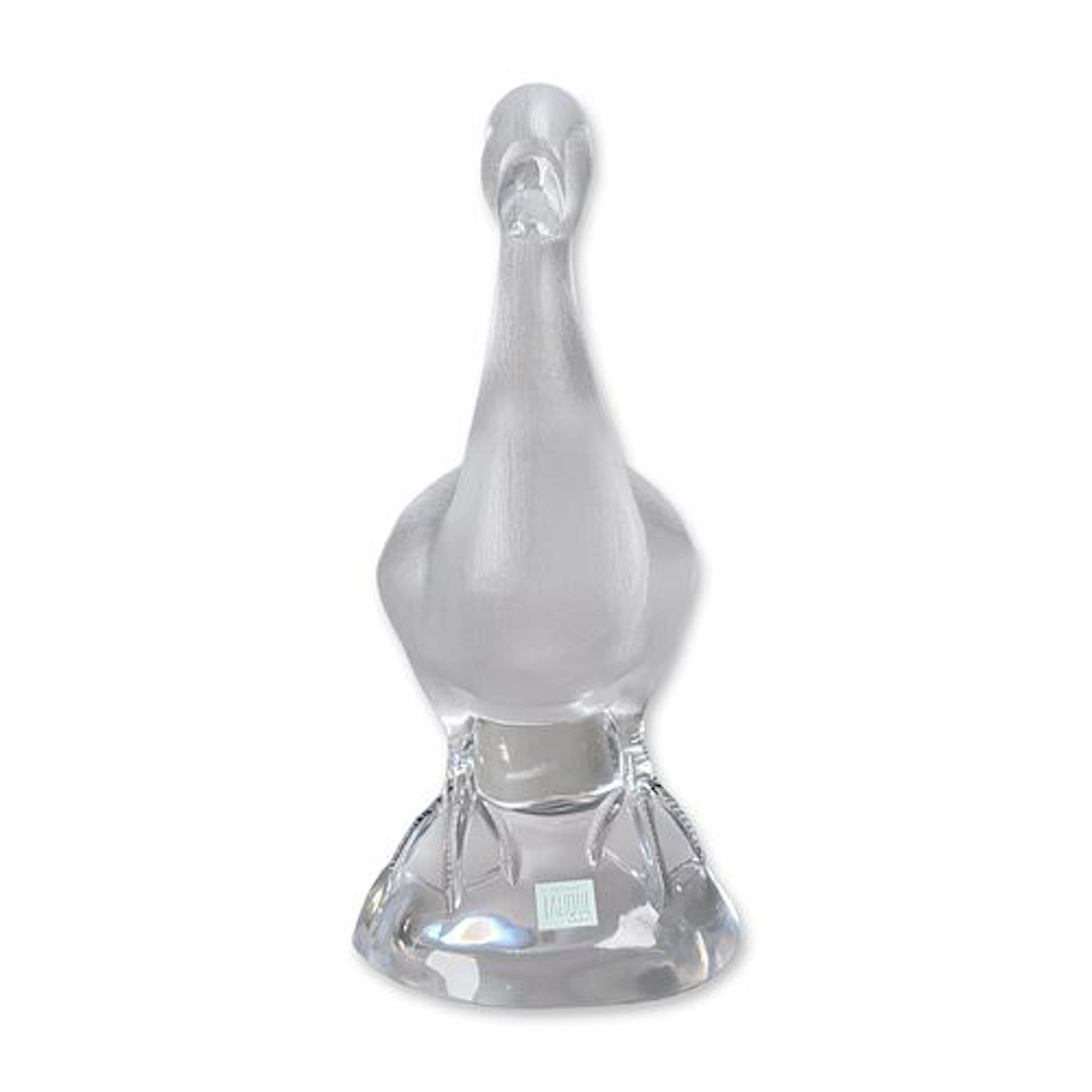 Lalique France Frosted and Clear Crystal Swan Figurine