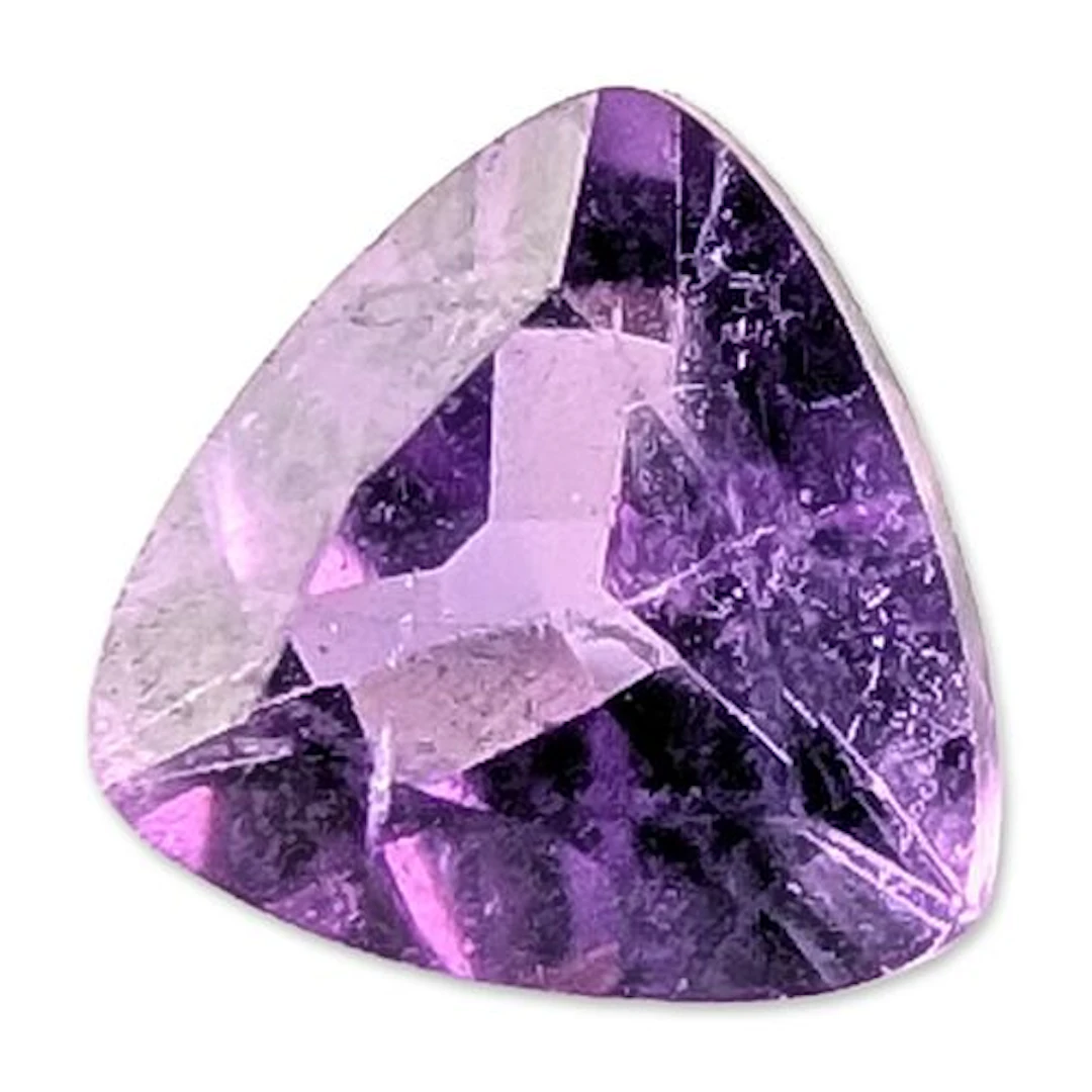 Loose Trillion Cut Purple Amethyst Gemstone