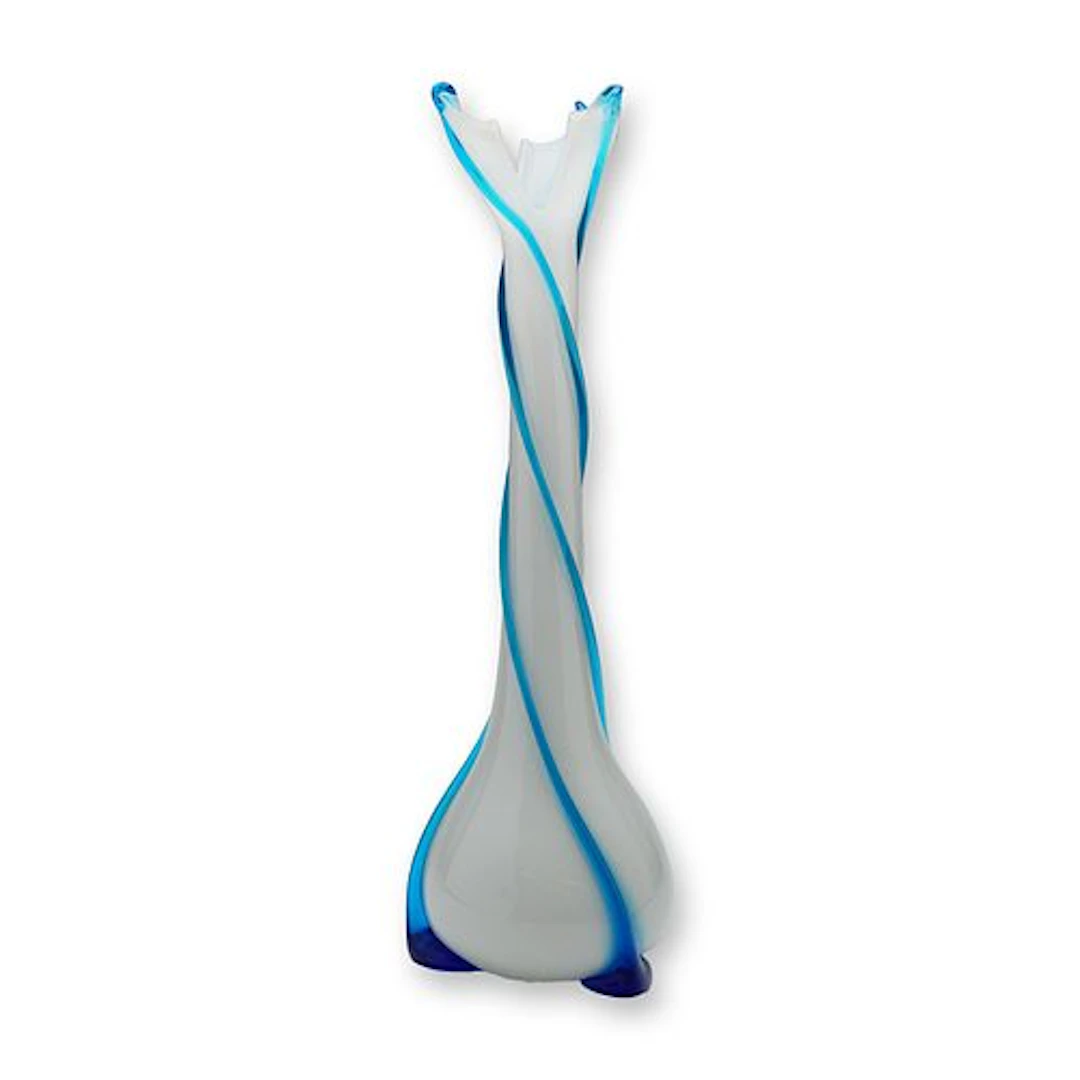 Cristalleria Fratelli Betti Italian Glass Swung Vase