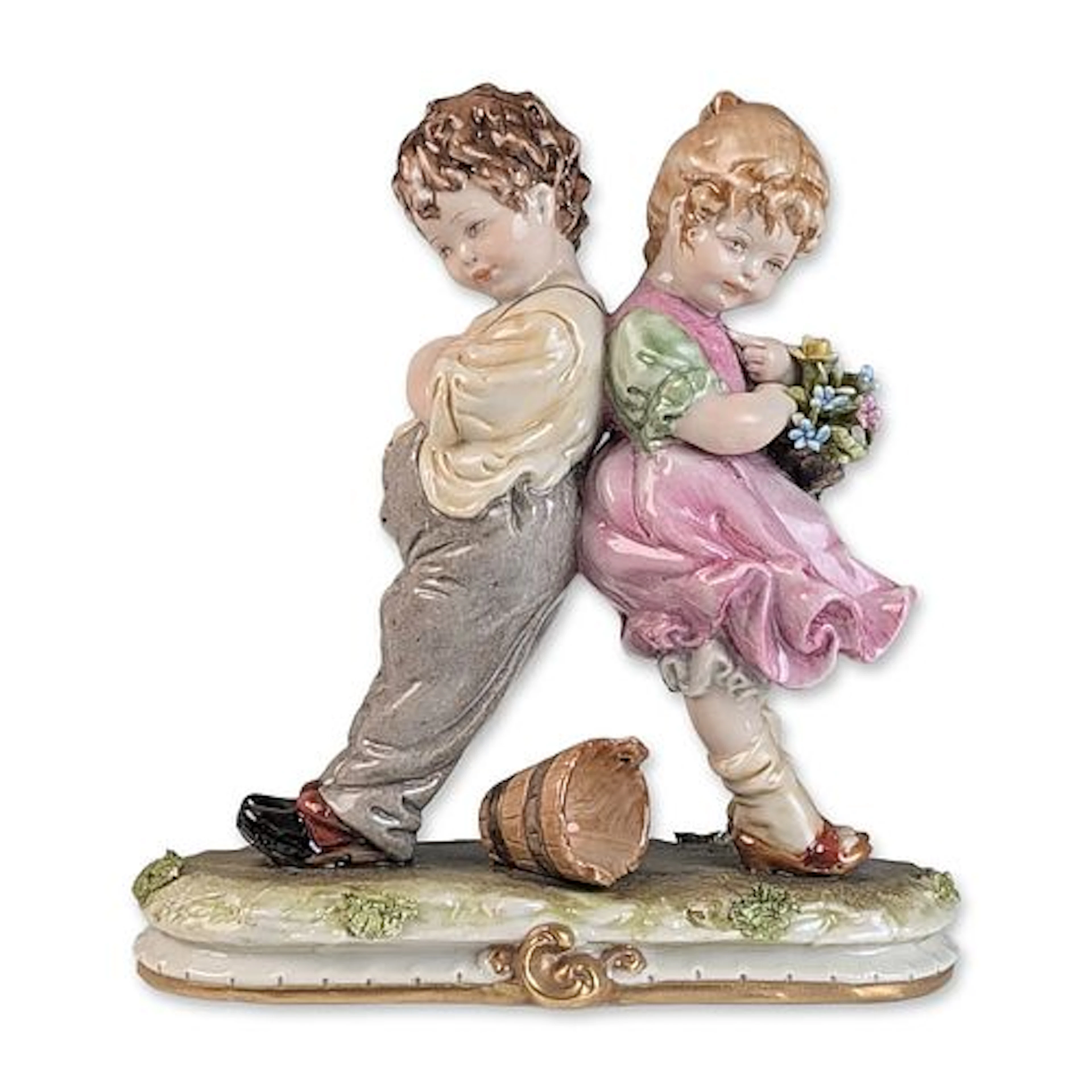 King's Italy P. Merli Capodimonte Porcelain Children Figurine