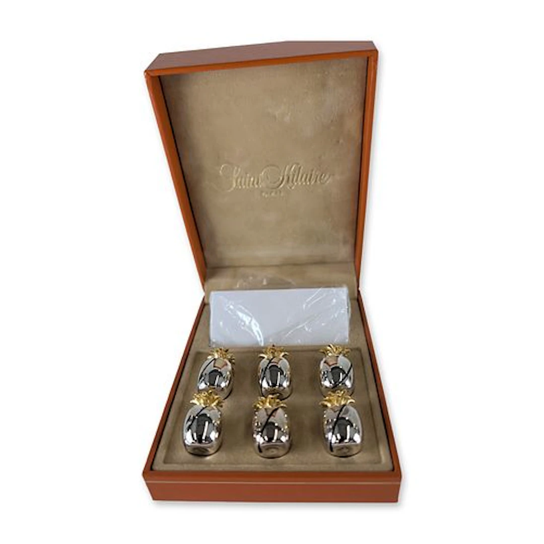 Saint Hilaire Paris Silver-Plated and Gold Tone Fruit Place Card Holders