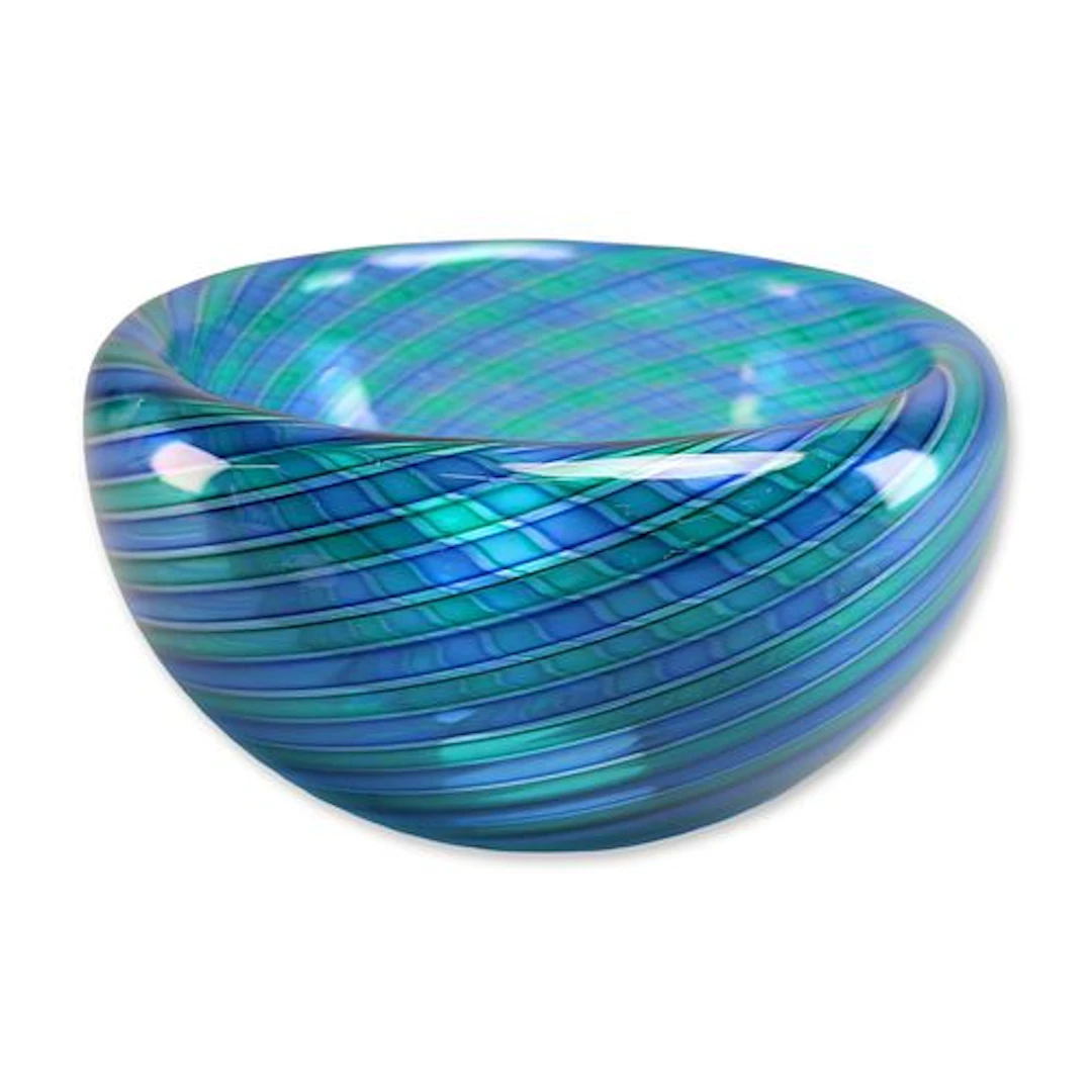 Orlando Zennaro (Italian, b.1932) Murano Art Glass Teardrop Spiral
