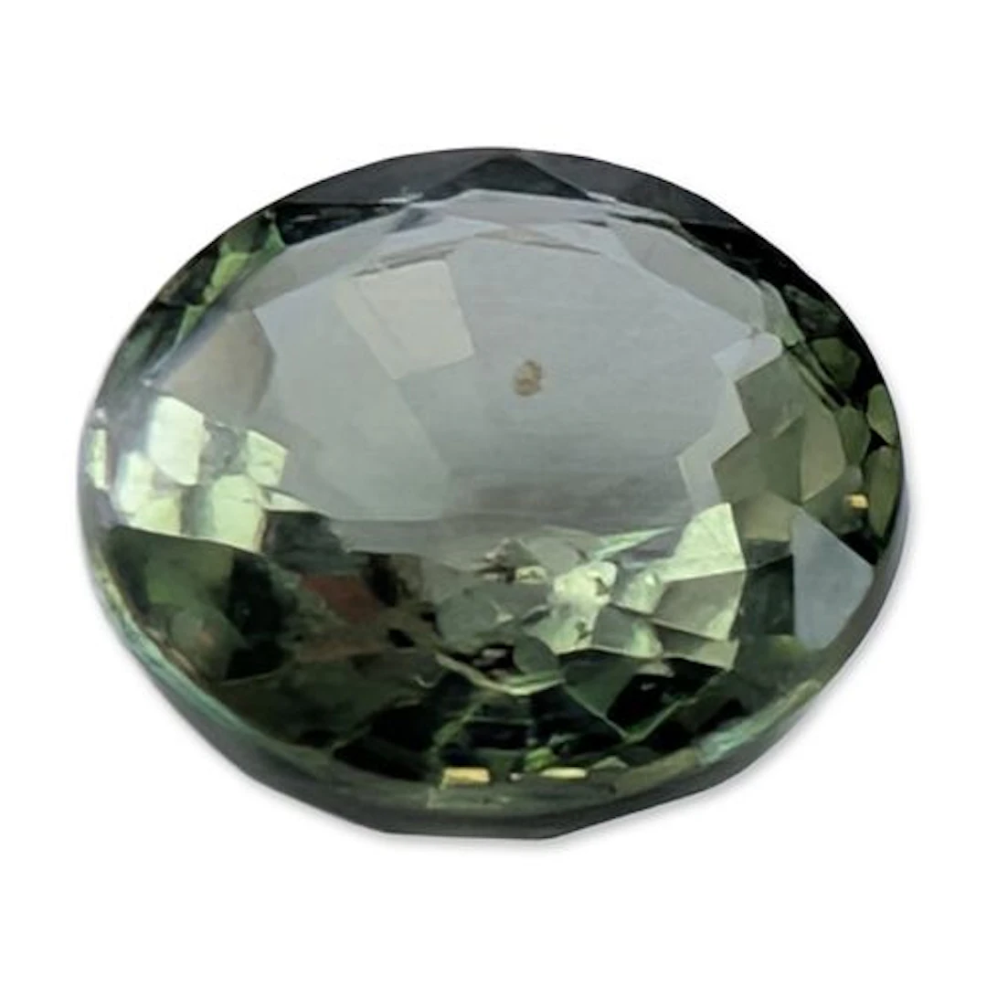 Oval Faceted Mint Green Topaz Gemstone