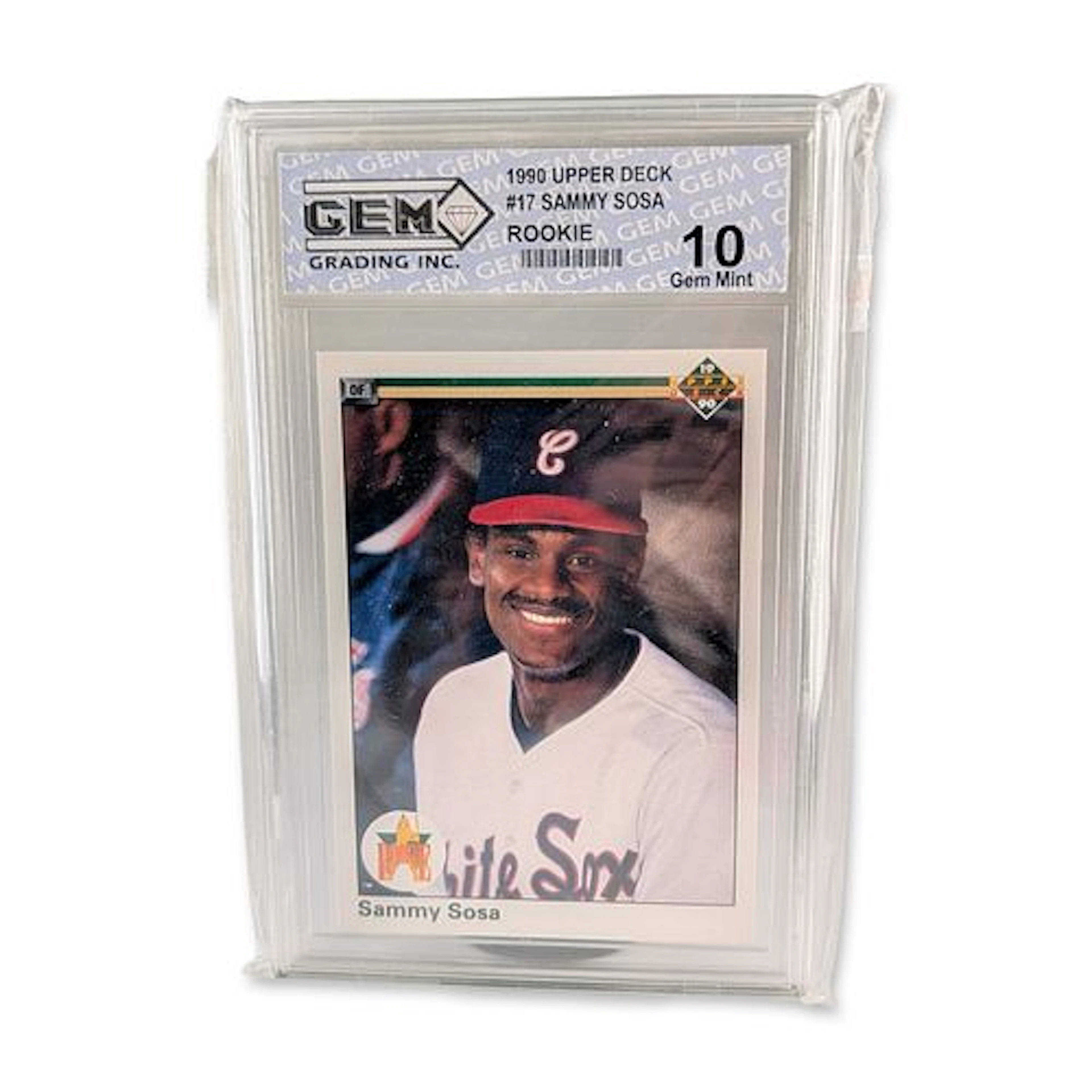 1990 Upper Deck Sammy Sosa Star Rookie #17 White Sox GEM Grading 10 Gem Mint