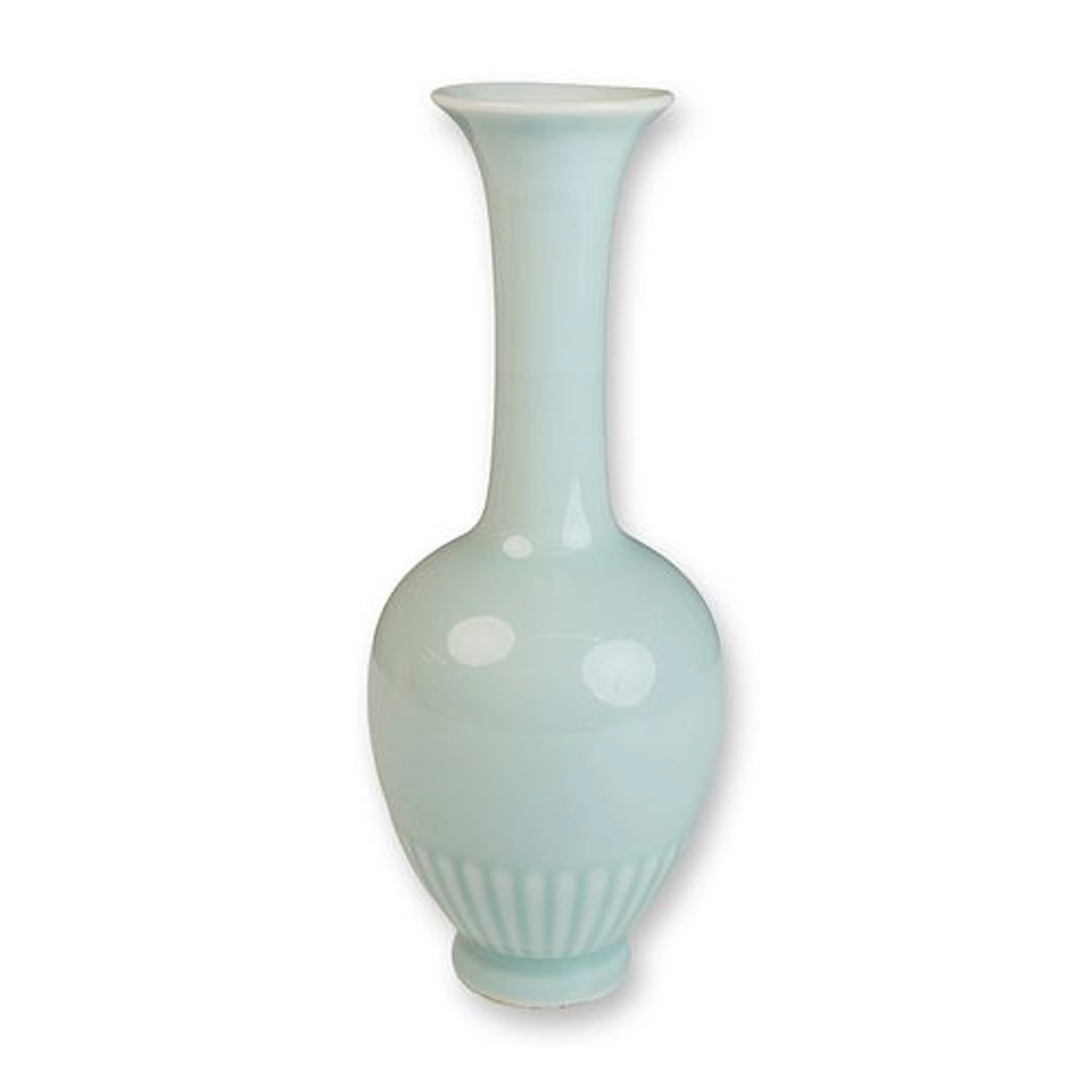 Kangxi Period Celadon Glazed Porcelain Bottle Vase
