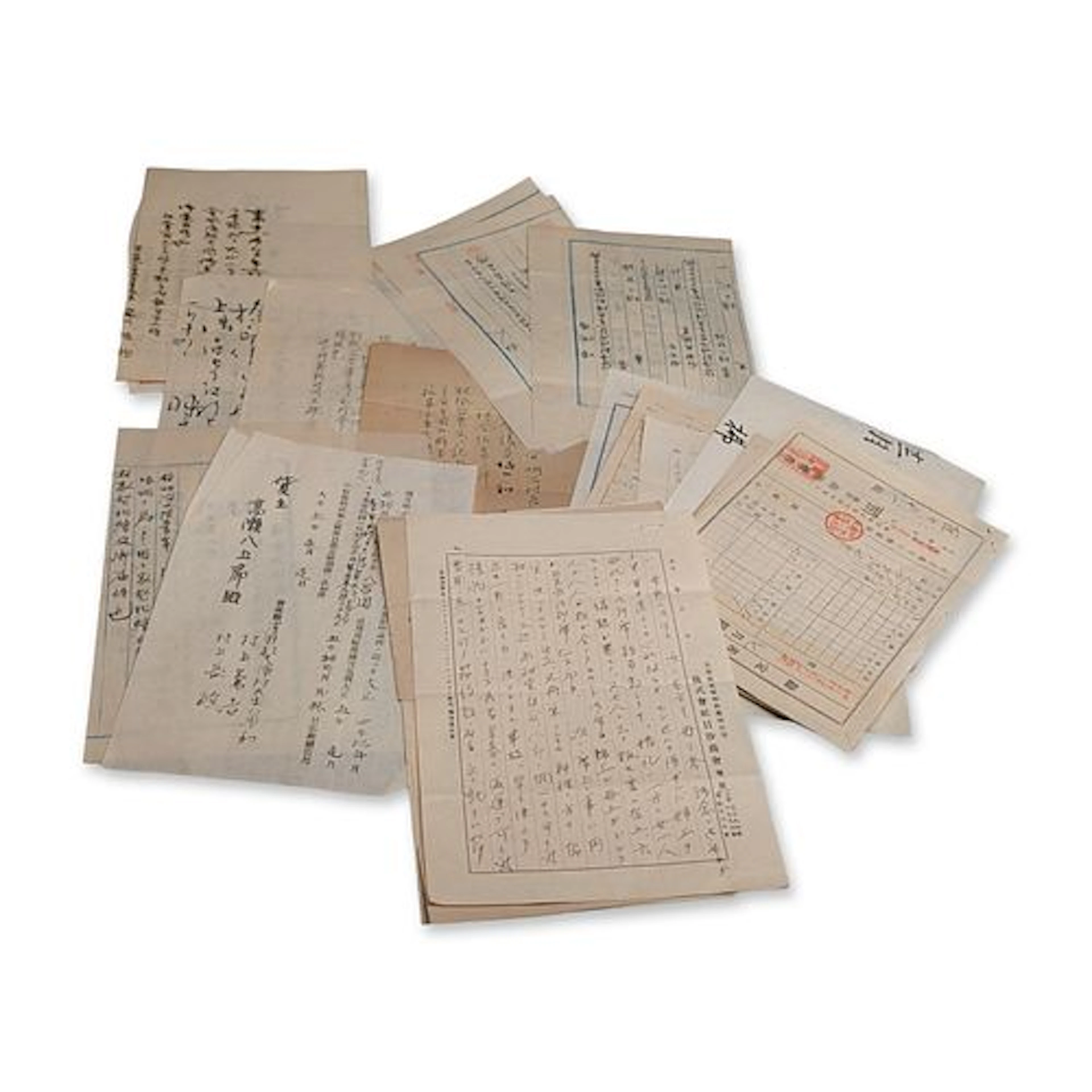 23pc Collection of Japanese Taisho Era Financial and Business Documents