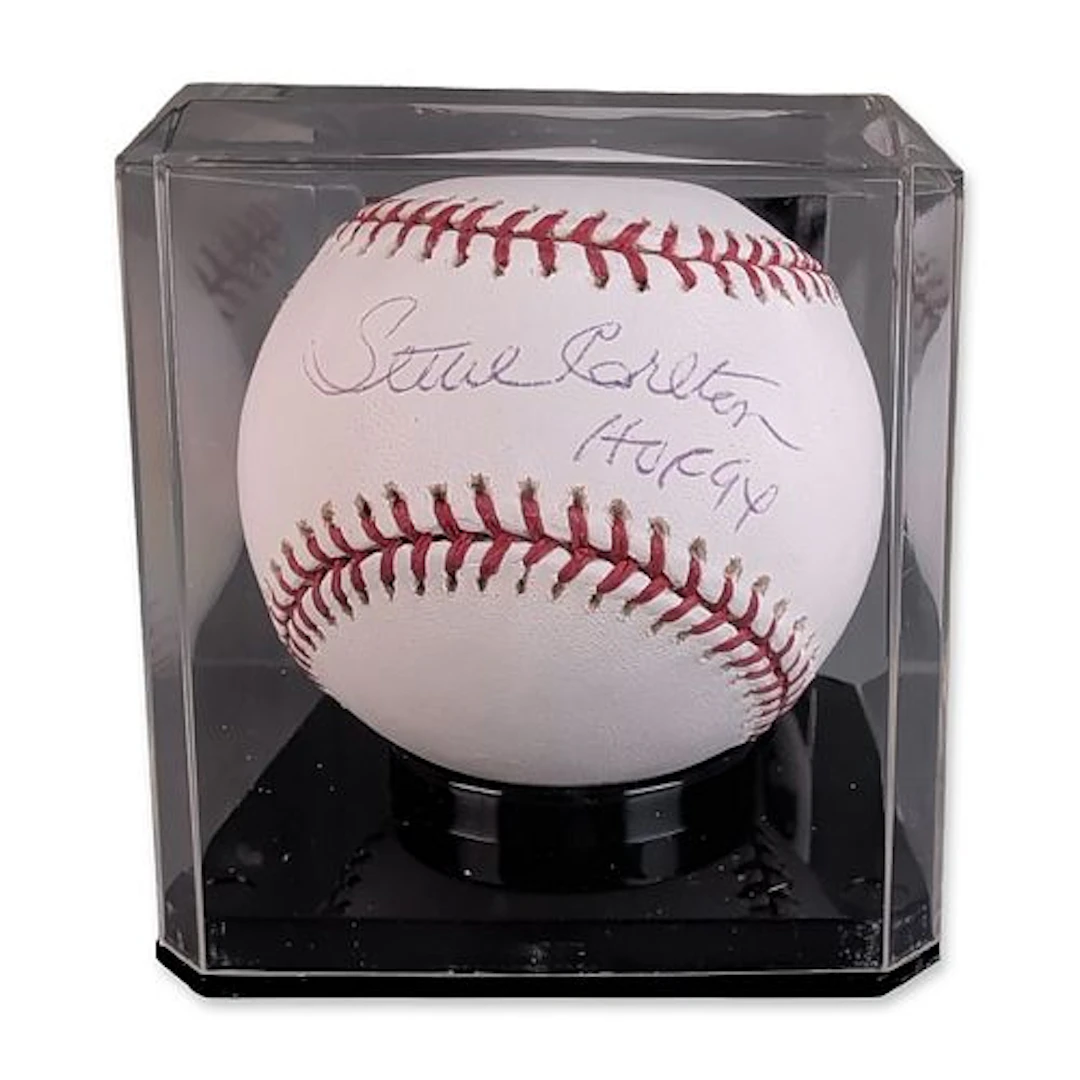 Steve Carlton Signed Official Major League Baseball HOF 94 w/ COA