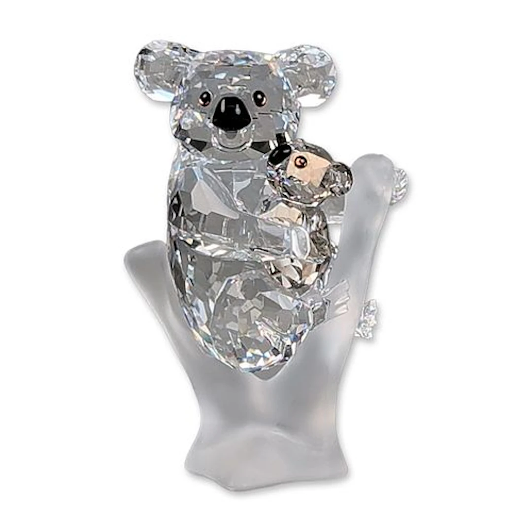 Swarovski Crystal Figurine, Koala Bear and Cub