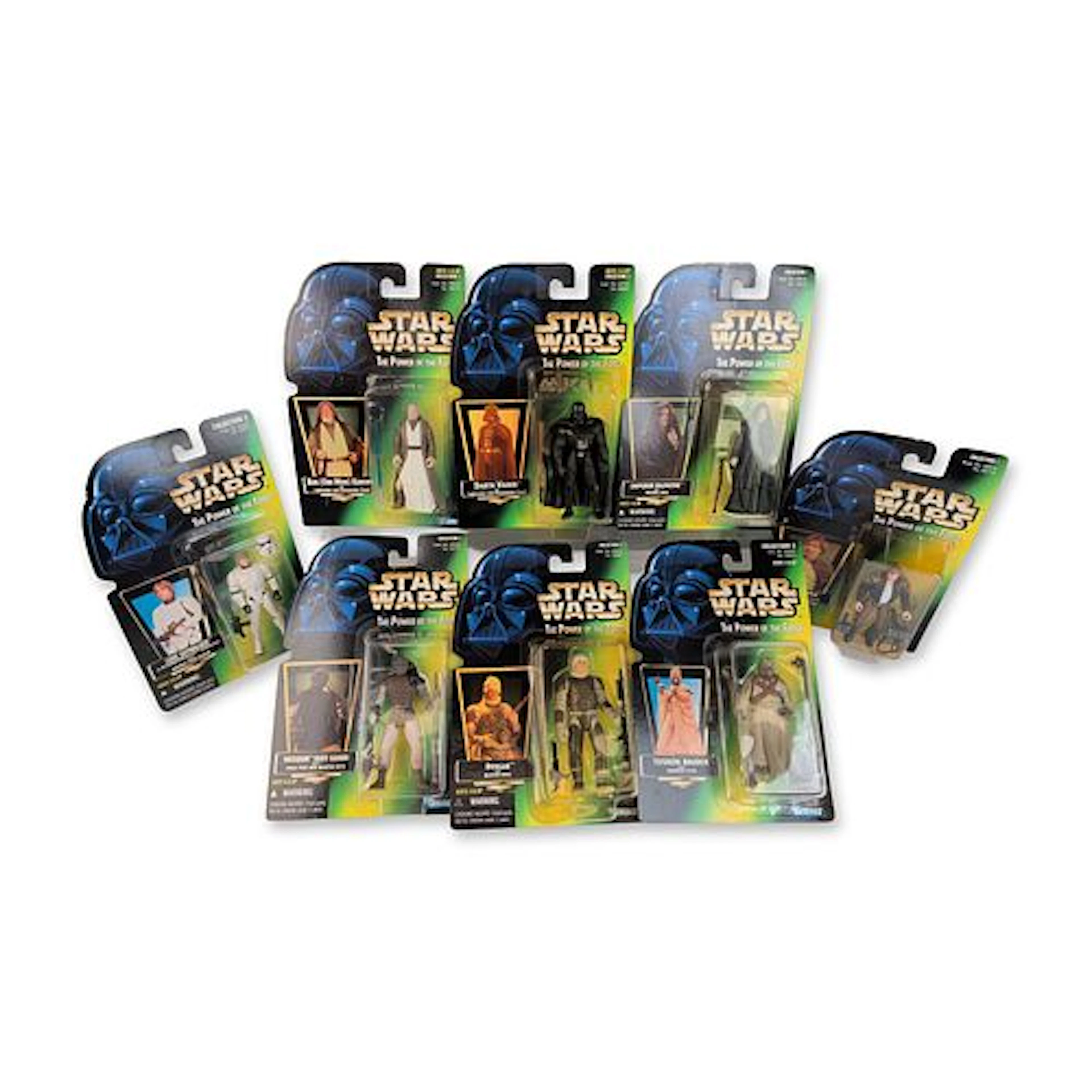 8pc Collection of Kenner & Hasbro Star Wars Power of the Force Action Figures