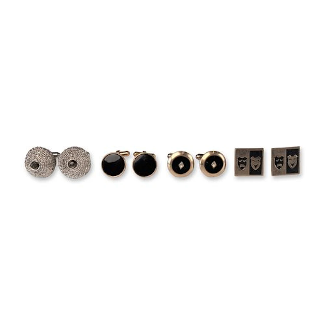 4 Pairs of Swank, JML, and Other Cufflinks including Sterling Silver