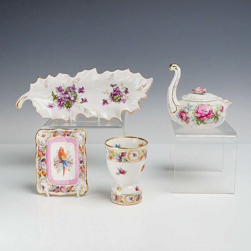 4pc Porcelain Items including Lefton and Shumann Empress