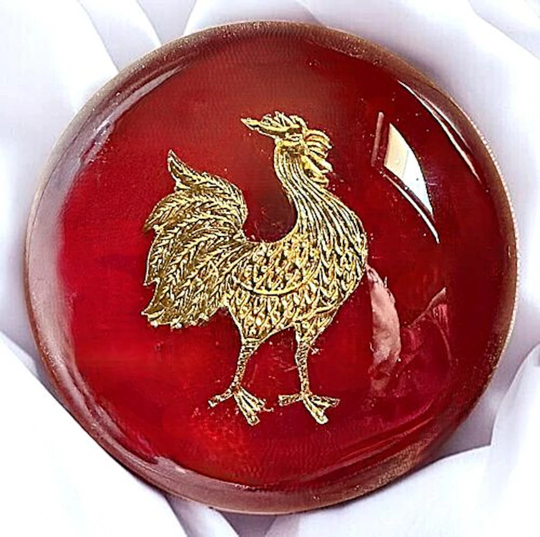 A DIVISION THREE STUDIO GLASS BUTTON