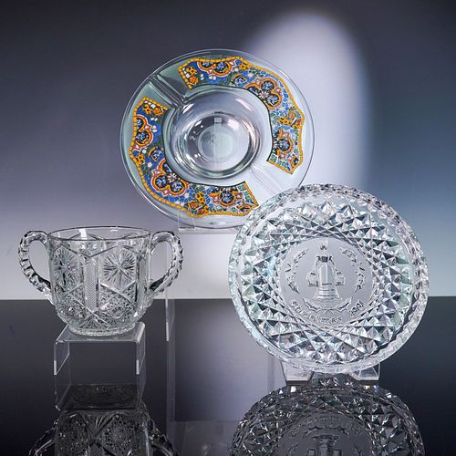 3pc Glass Serveware Lot