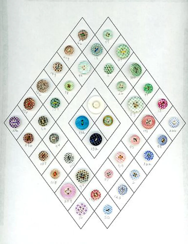 A CARD OF DIVISION ONE CHINA BUTTONS