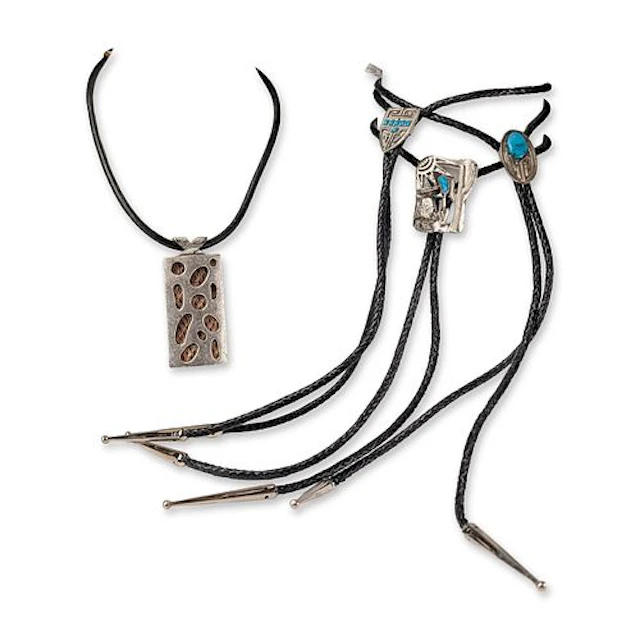 4pc Chico's Pendant Necklace and Southwest Style Bolo Ties