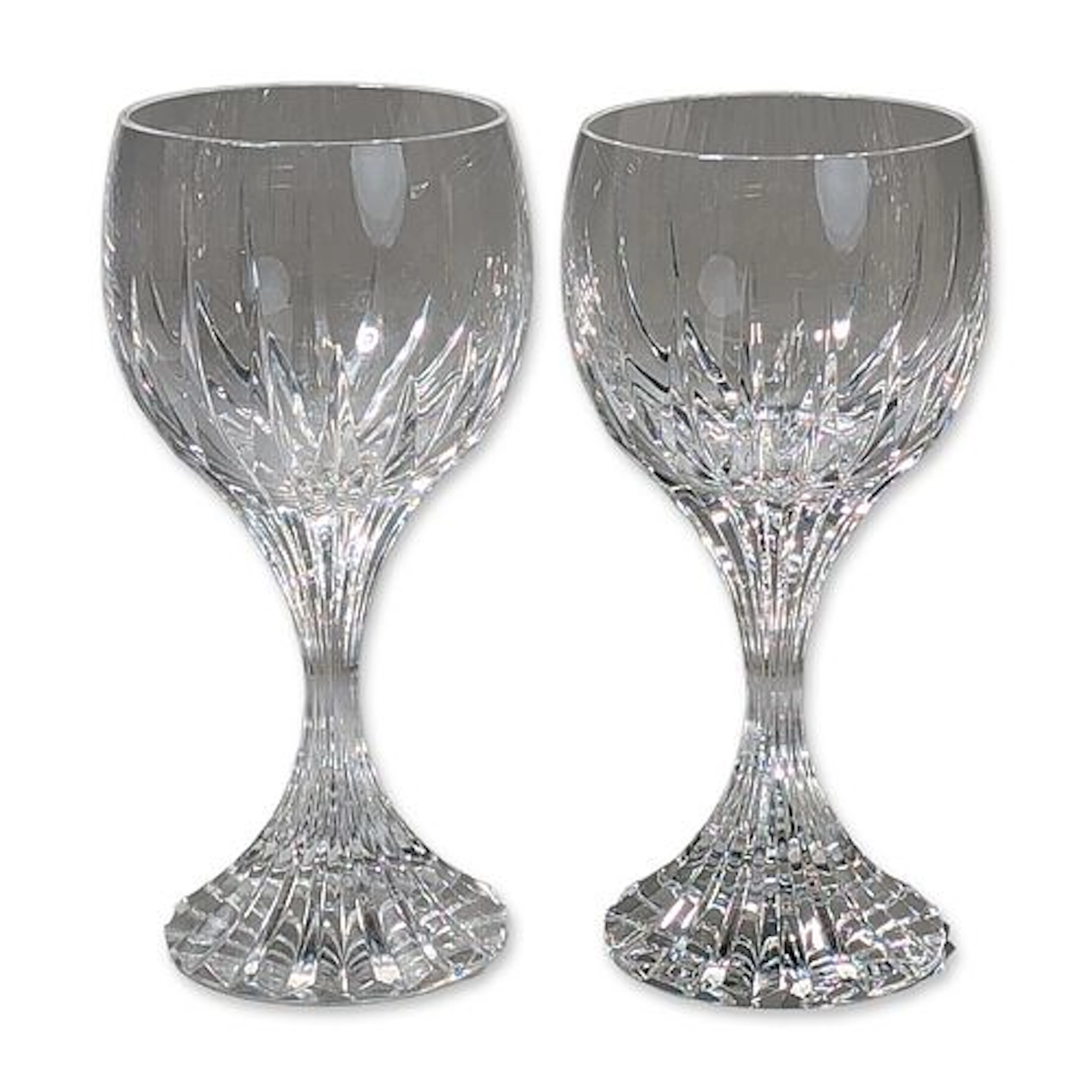 Pair of Baccarat Massena Crystal Wine Glasses