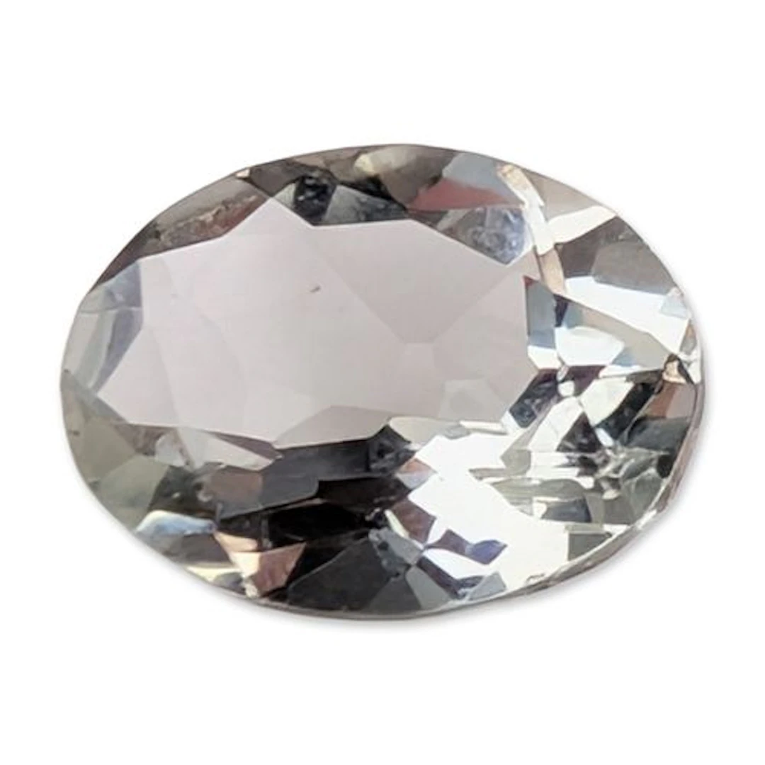 Oval Faceted Pale Mint Aquamarine