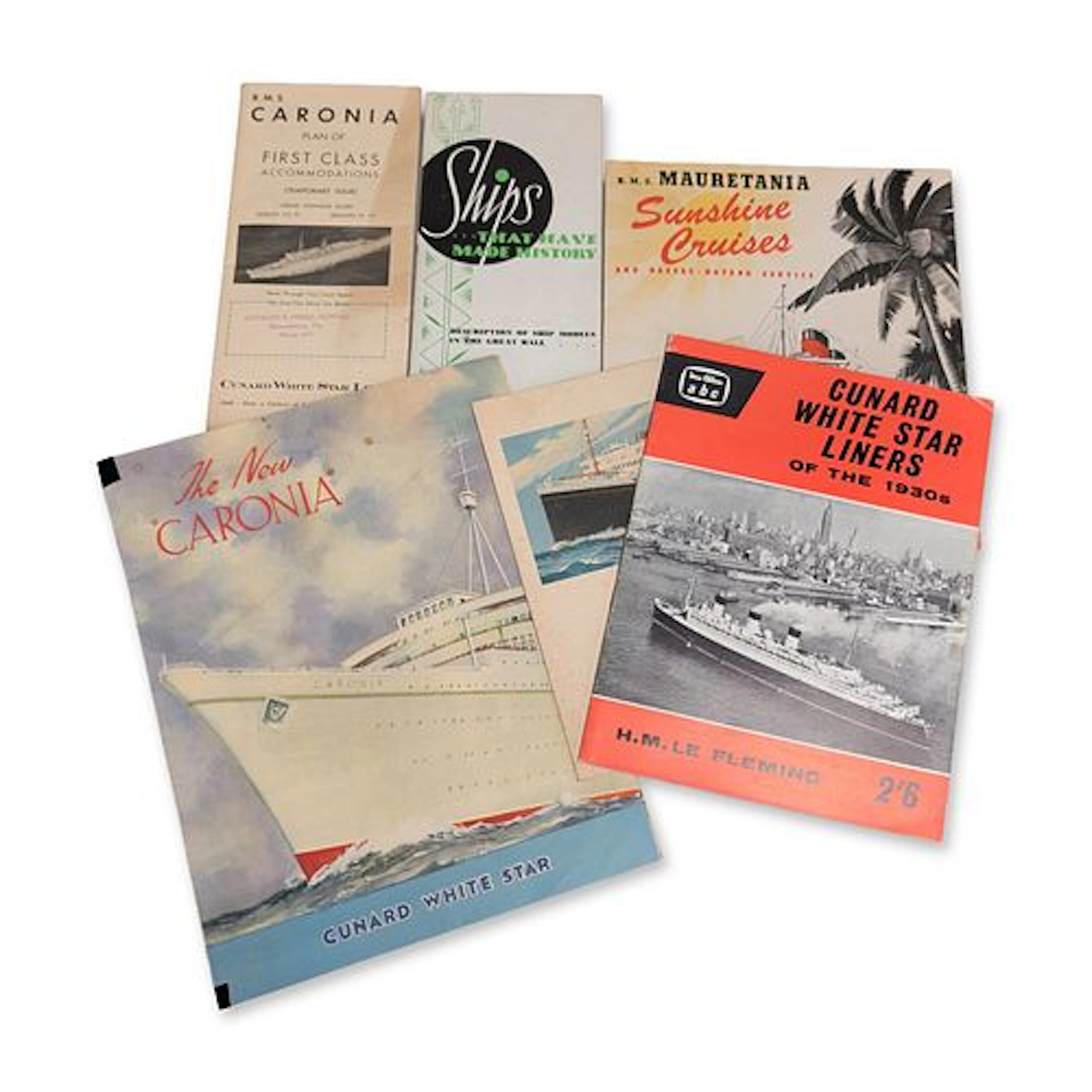6pc Cunard White Star Maritime Ephemera Collection