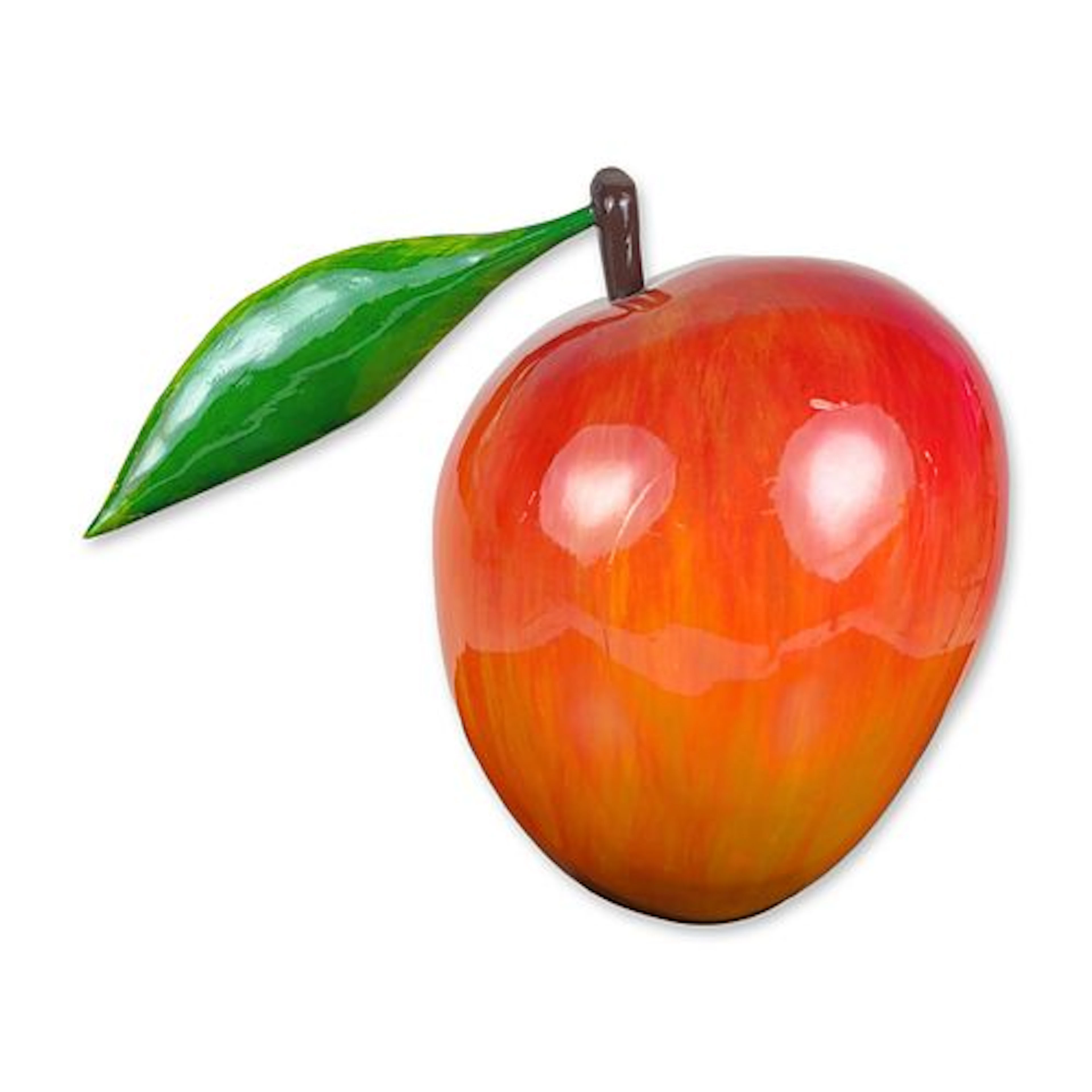 In the Style of Mamalu Wood Contemporary Pop Art Lacquered Resin Mango