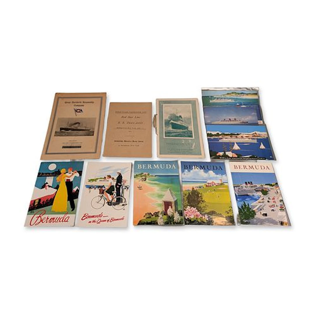 11pc Collection of Maritime and Bermuda Travel Ephemera