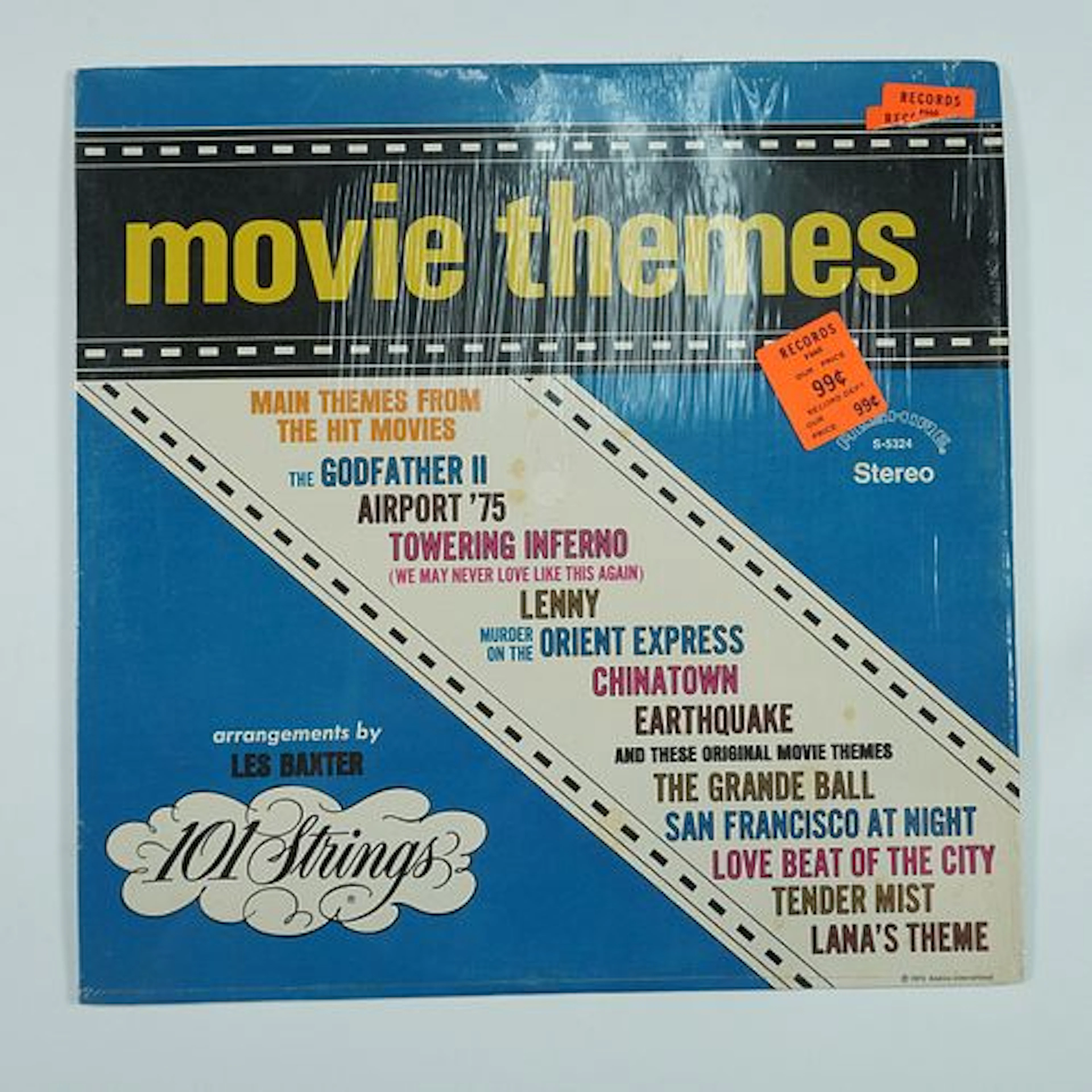 Movie Themes Vintage Vinyl LP, 101 Strings, Arranged by Les Baxter