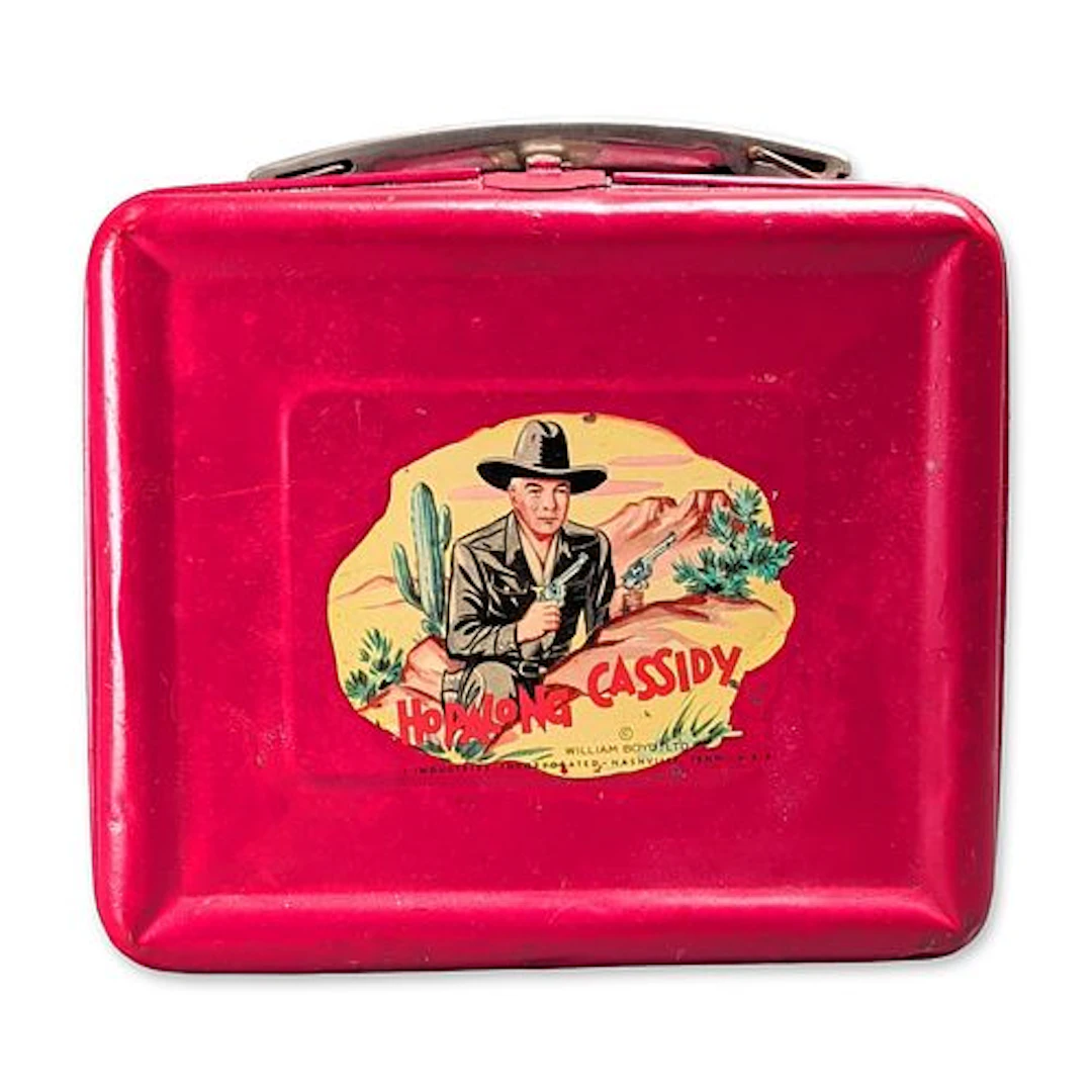 Aladdin Industries Hopalong Cassidy Red Metal Lunch Box
