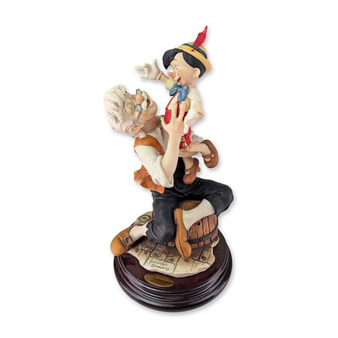 Giuseppe Armani Pinocchio and Geppetto Limited Edition Cold-Cast Porcelain