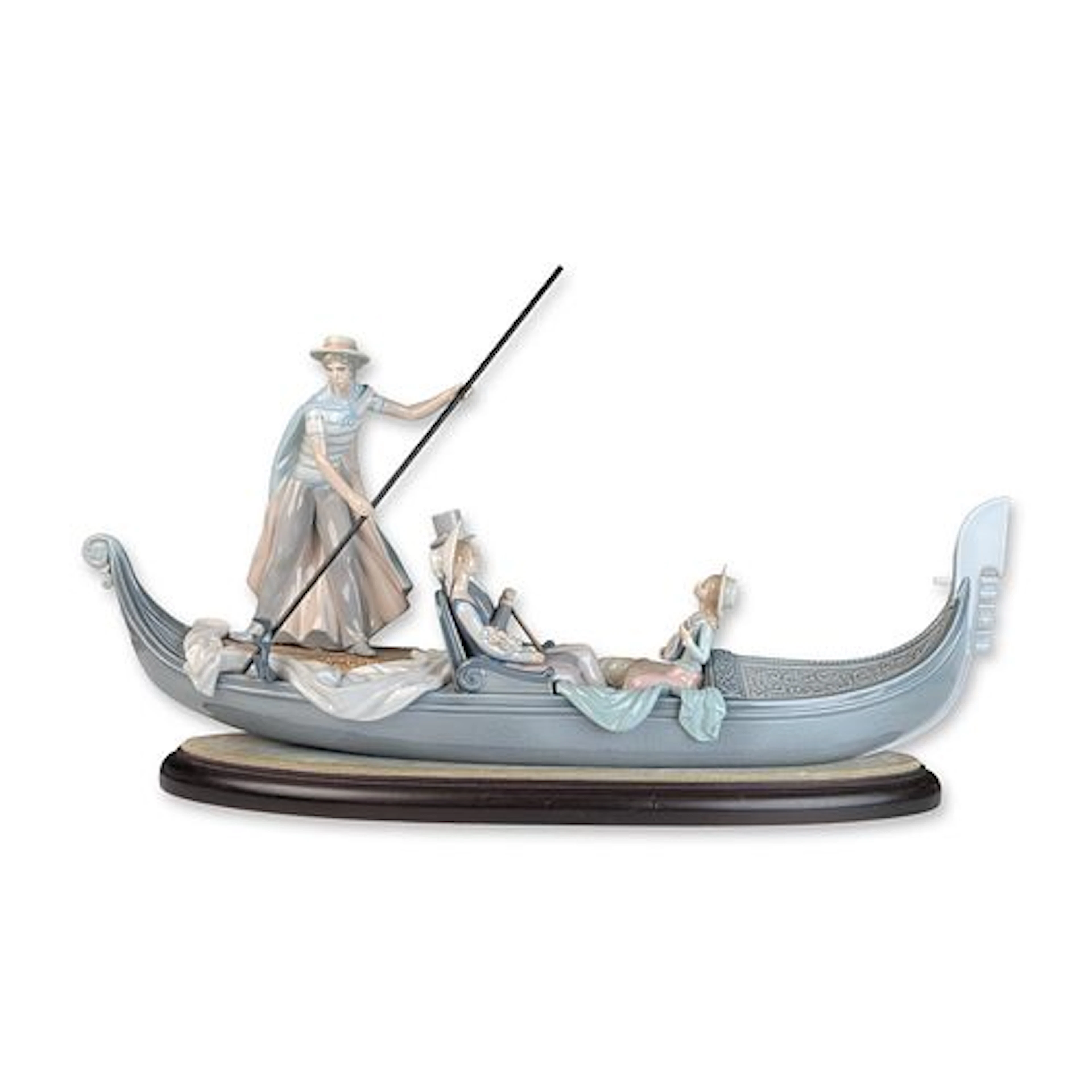 Lladro Porcelain Figurine, In the Gondola 01001350 with Base