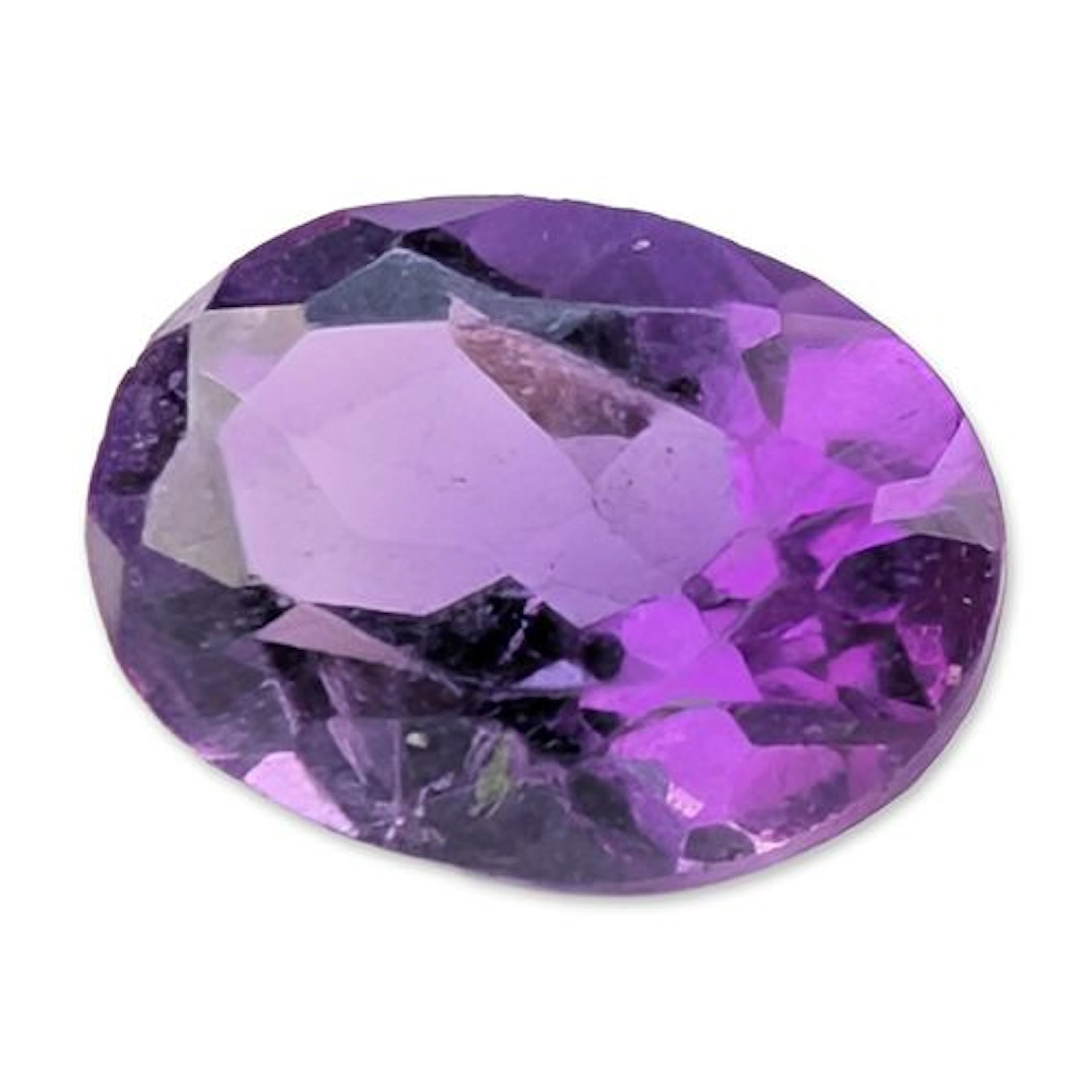 Oval Faceted Amethyst Gemstone