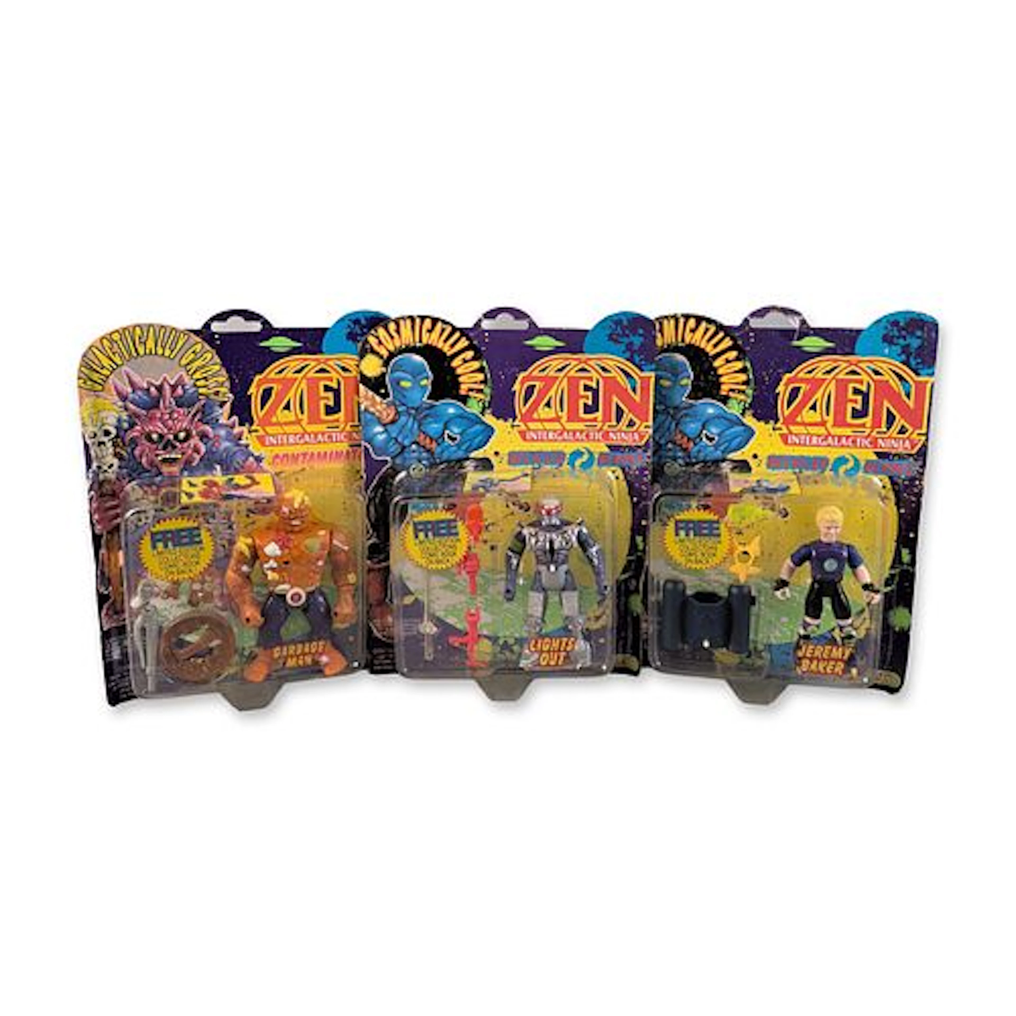 3pc JusToys Zen Intergalactic Ninja Action Figurines