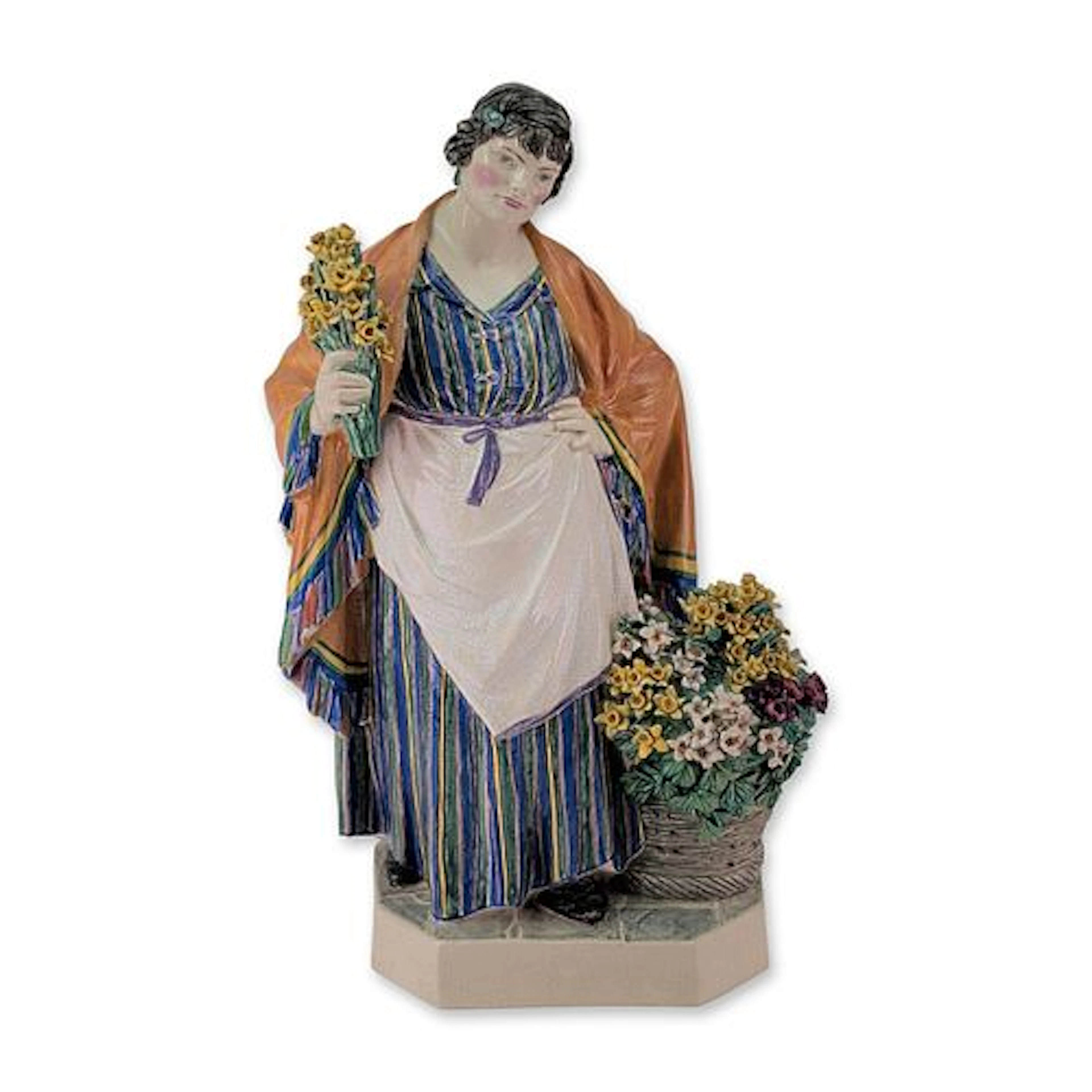 Charles Vyse Chelsea Pottery Figurine, The Daffodil Woman