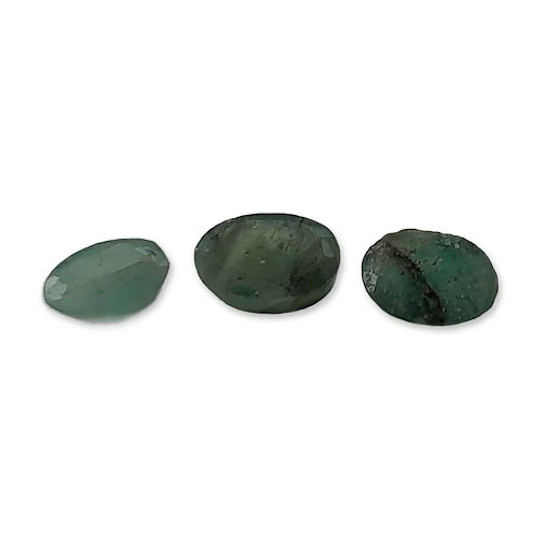 3pc Loose Faceted Emeralds