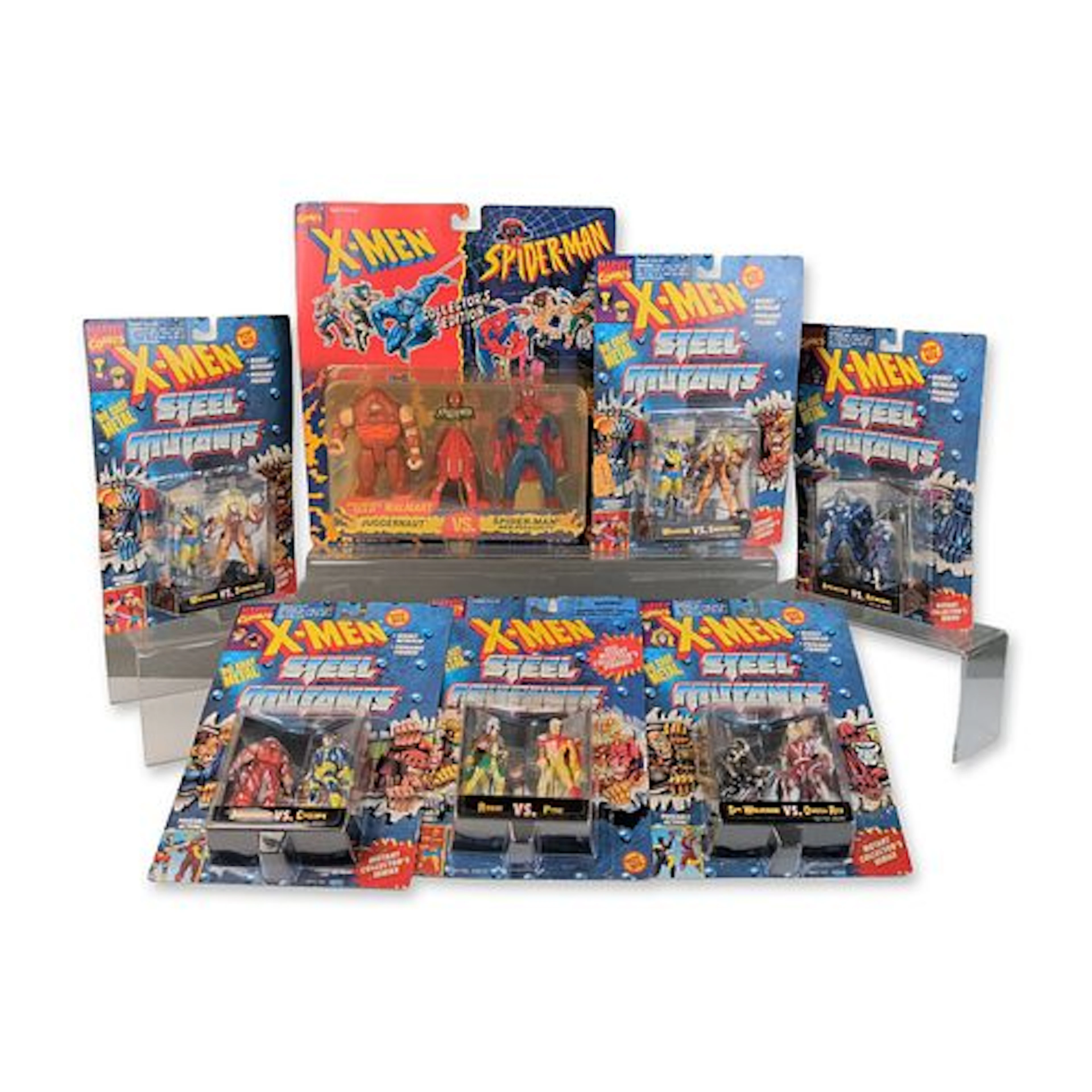7pc Toy Biz Marvel Comics Steel Mutants and Spiderman Collector Edition Figure