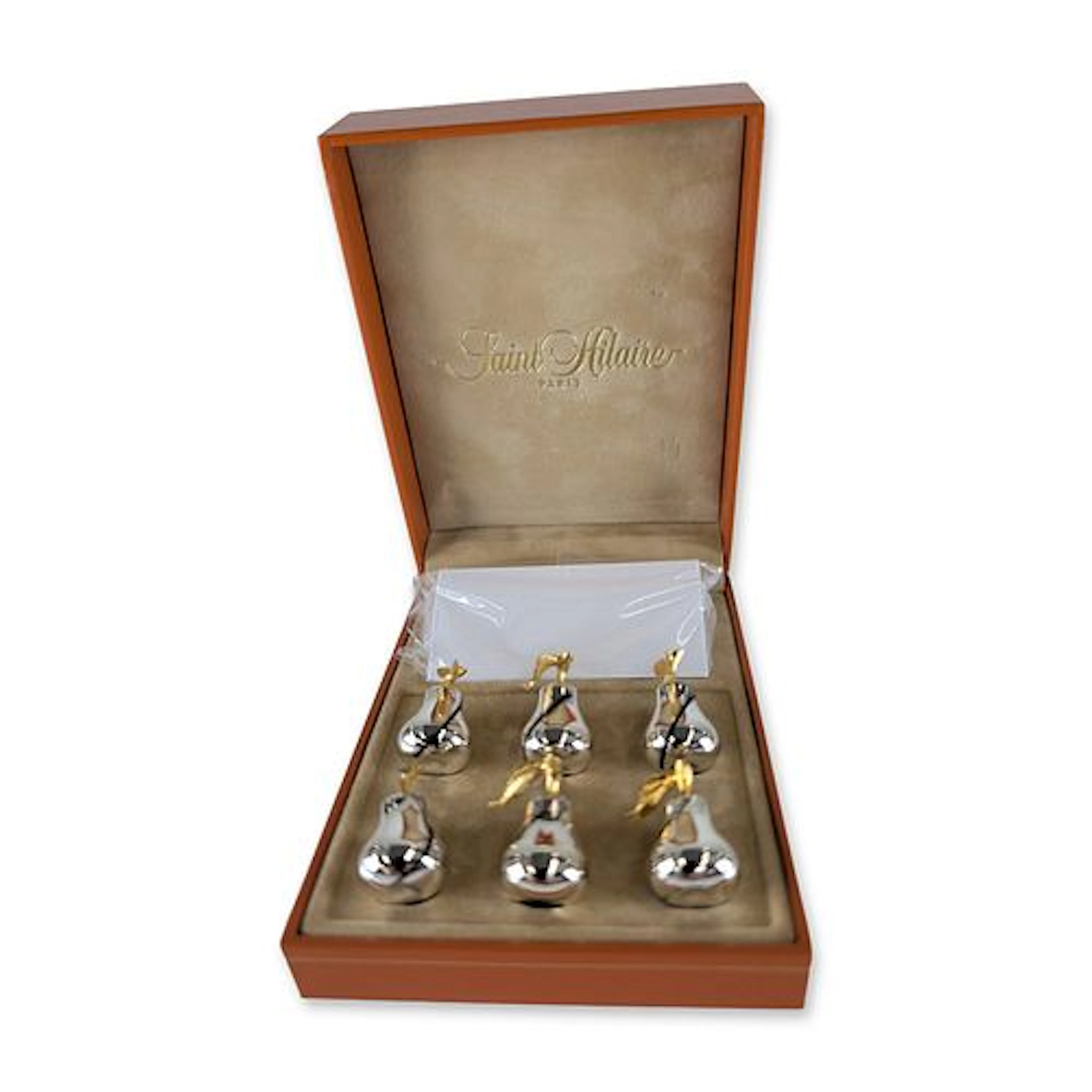 Saint Hilaire Paris Silver-Plated and Gold Tone Fruit Place Card Holders