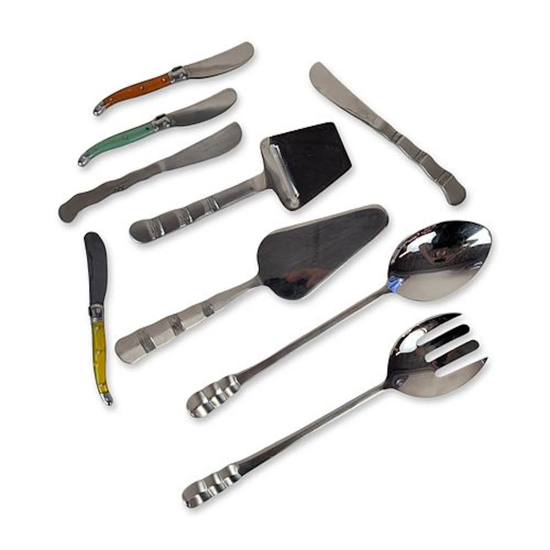 9pc Stainless Steel Serving Collection, Michael Wainwright and Laguiole