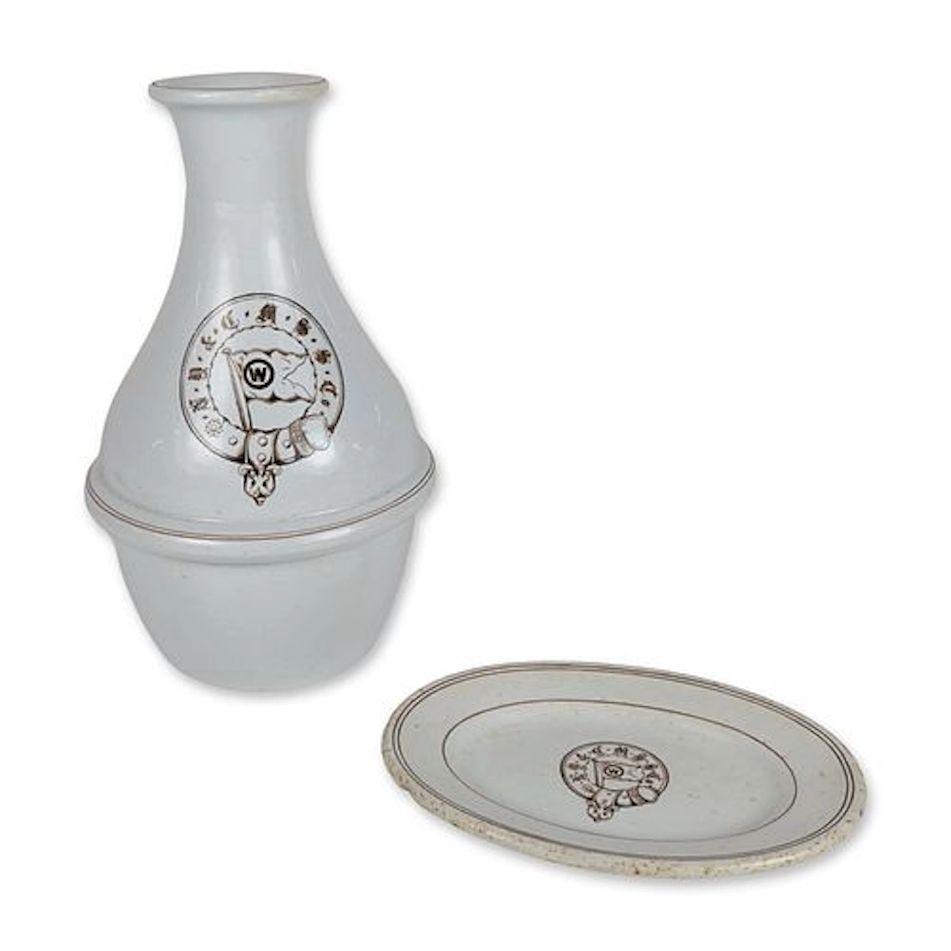 2pc Greenwood China Ward Line Steamship Tableware