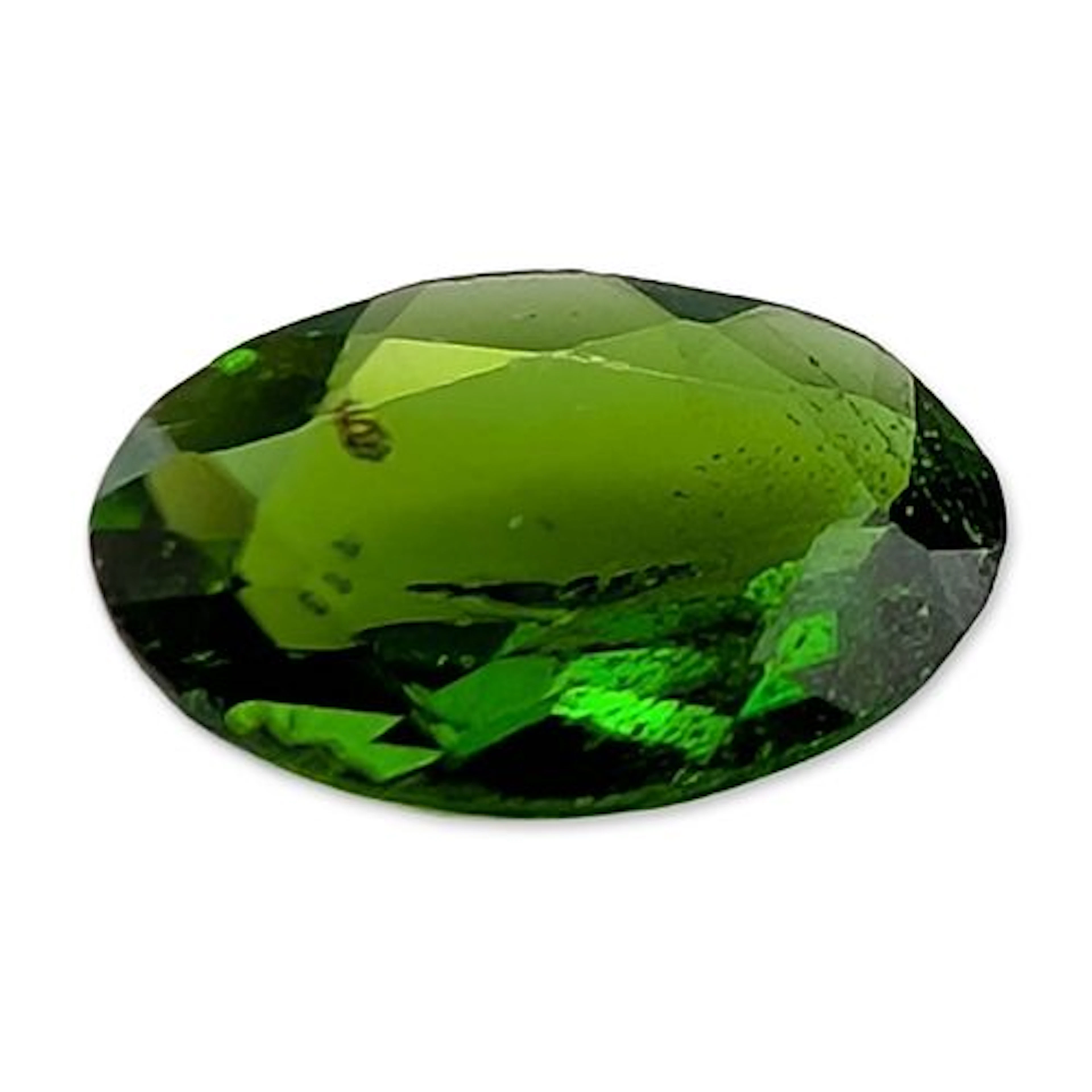 Oval Cut Green Chrome Diopside Gemstone