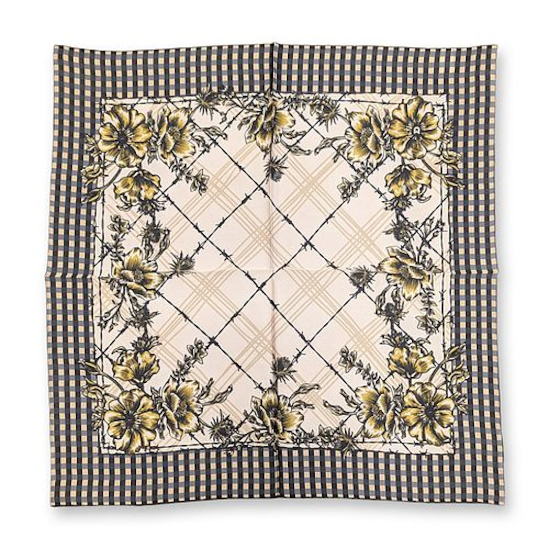 Double D Ranch Silk Petro Plaid Western Square Scarf