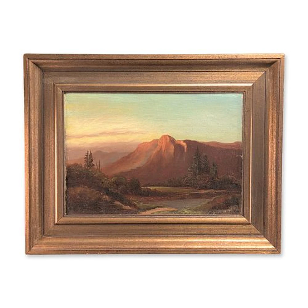 Thaddeus Welch (American, 1844-1919) Tonalist Oil on Canvas, Scene