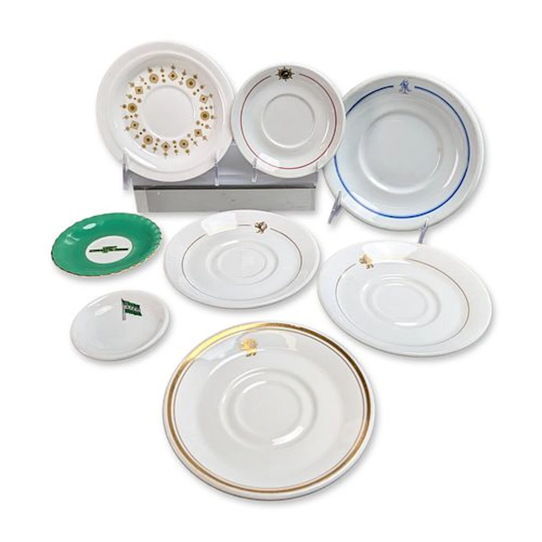 8pc Maritime and Nautical Themed Ceramic Saucers