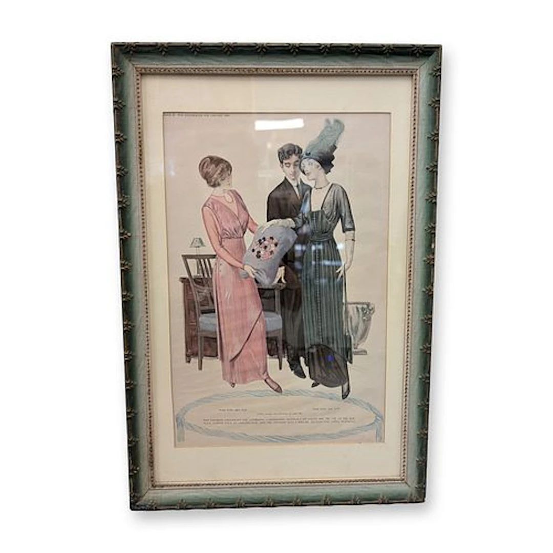 The Delineator Fashion Illustration Print - Framed Edwardian Era Art