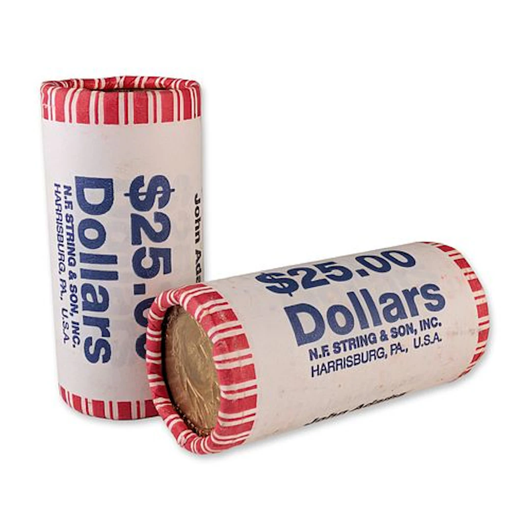 2pc 2007 US Presidential Twenty-Five-Dollar Coin Rolls, John Adams