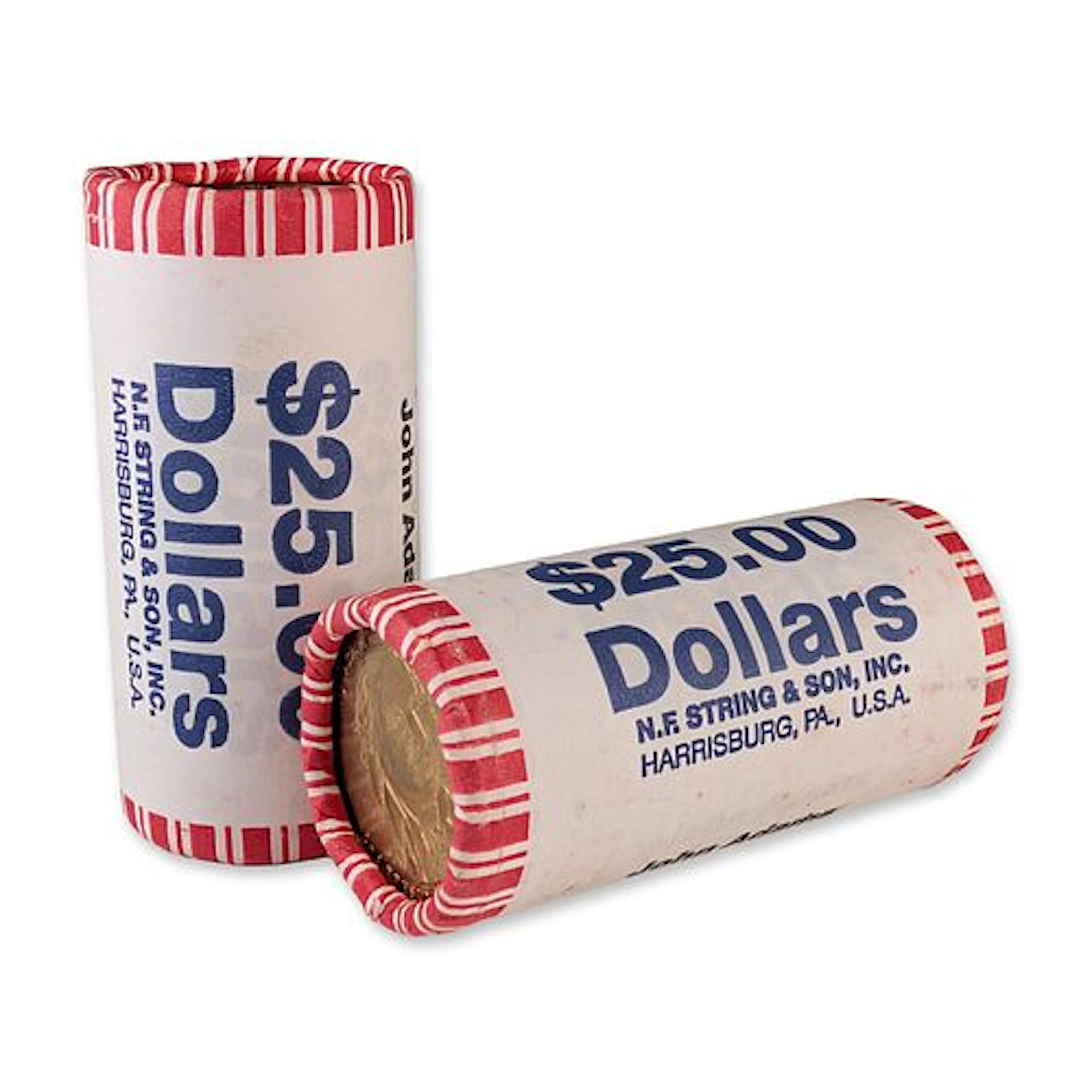 2pc 2007 US Presidential Twenty-Five-Dollar Coin Rolls, John Adams