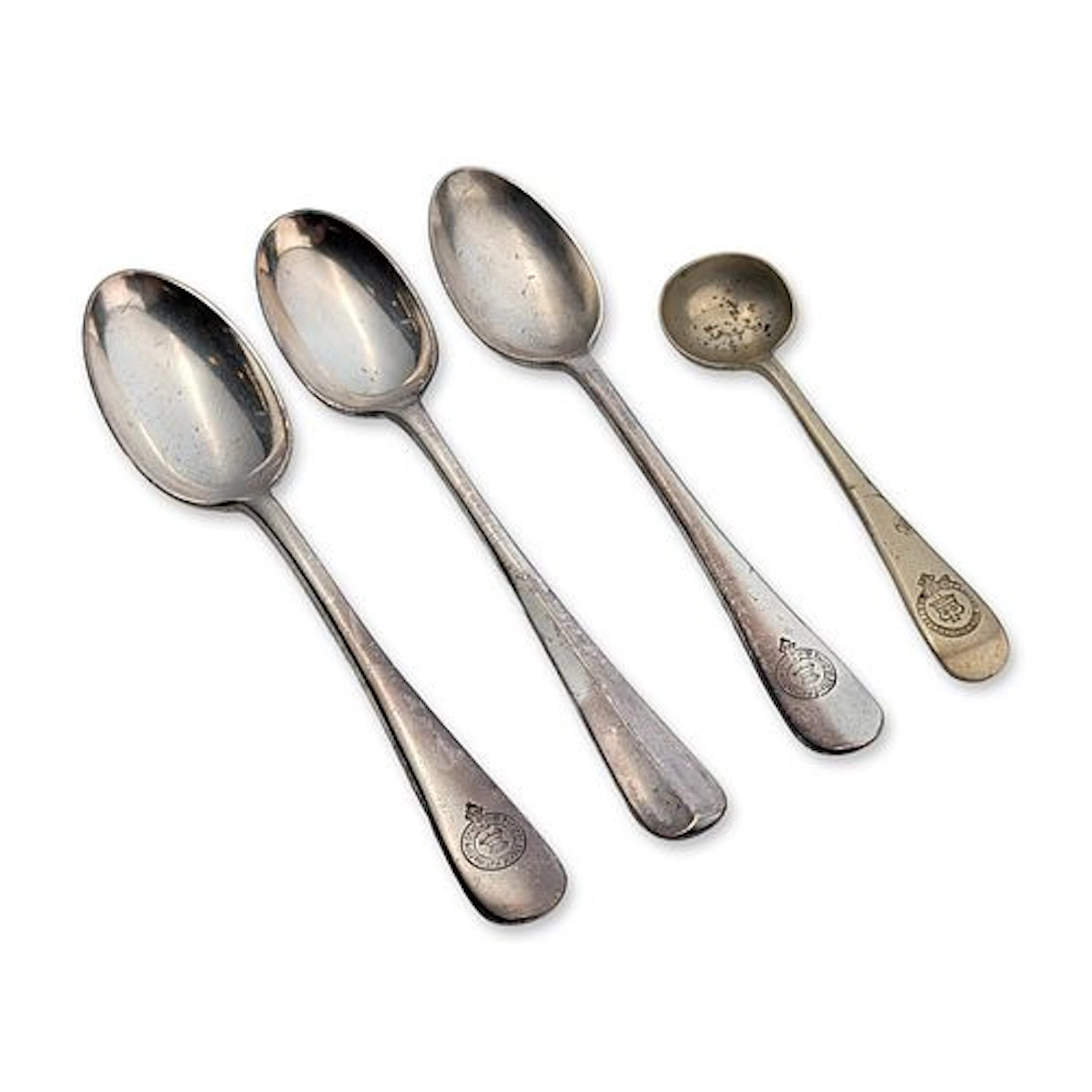 4pc Elkington and Duchess Silver Pacific Steam Navigation Co. Spoons